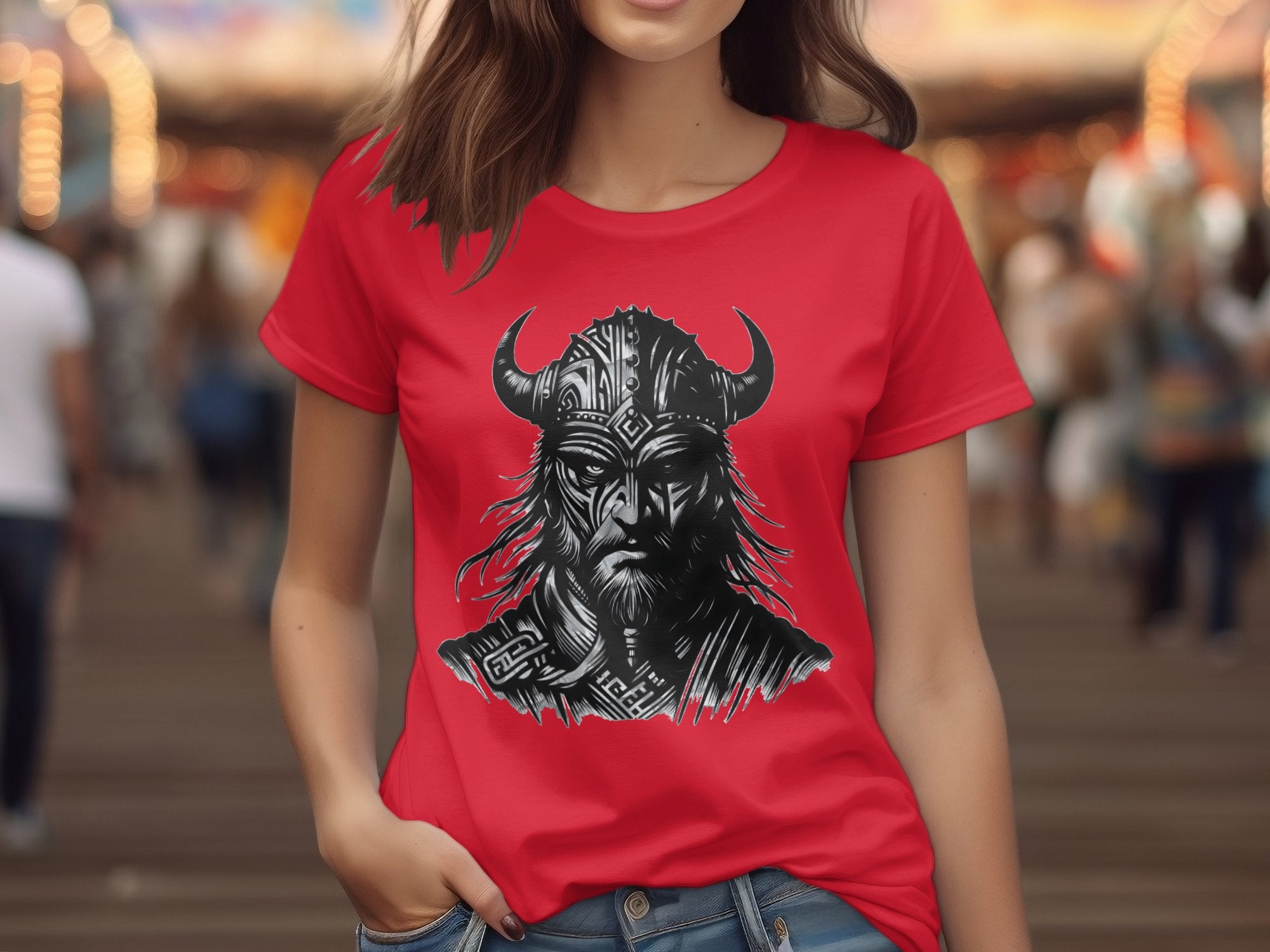 Viking Valour- Coloured Gildan T Shirt Norse Talisman Men Women Unisex Valhalla Tee