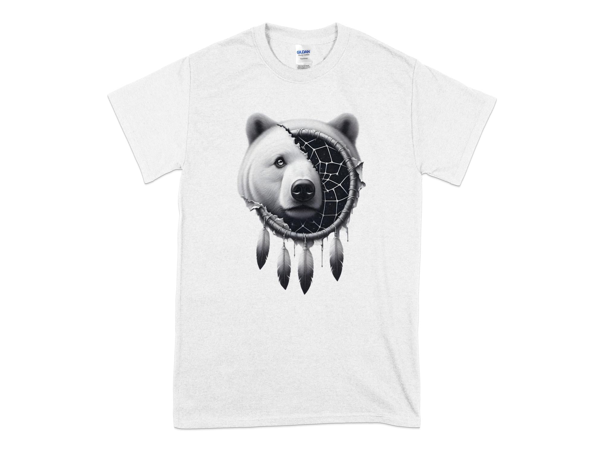 Dreamcatcher Bear - Coloured Gildan T-Shirt Realistic Native American Talisman Unisex Mythology Tee Graphic Design