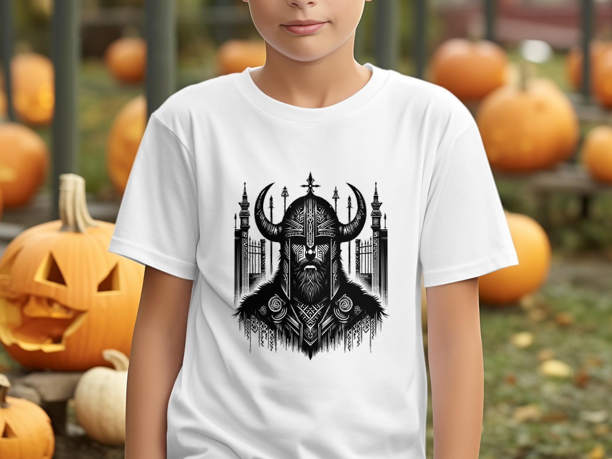 Viking Resolve - Coloured Gildan Kids T-Shirt Realistic Norse Talisman Unisex Valhalla Tee Graphic Design