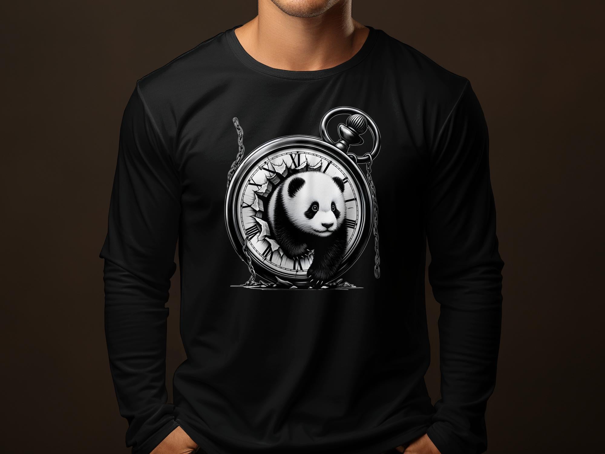 Panda - Coloured Gildan Long Sleeve Realistic Animal Talisman Unisex Cute Tee Graphic Design