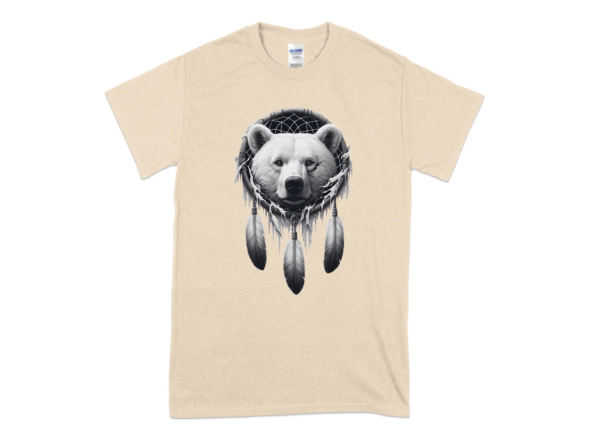 Dreamcatcher Bear - Coloured Gildan T-Shirt Realistic Native American Talisman Unisex Mythology Tee Graphic Design