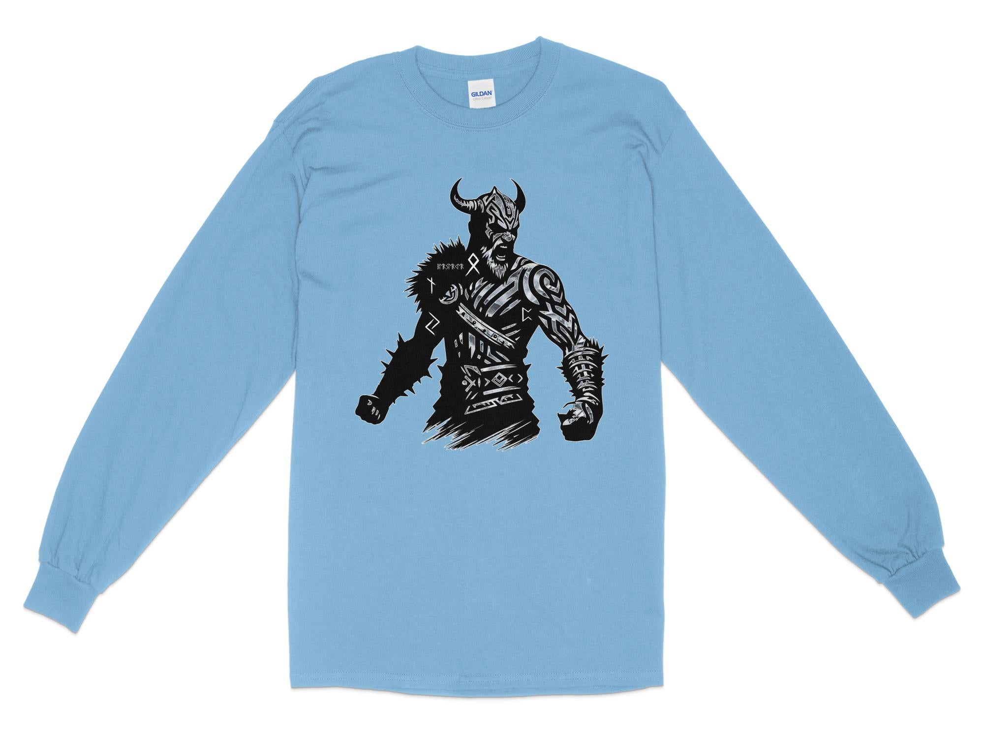 Viking Berserker - Coloured Gildan Long Sleeve Norse Talisman Men Women Unisex Valhalla Tee