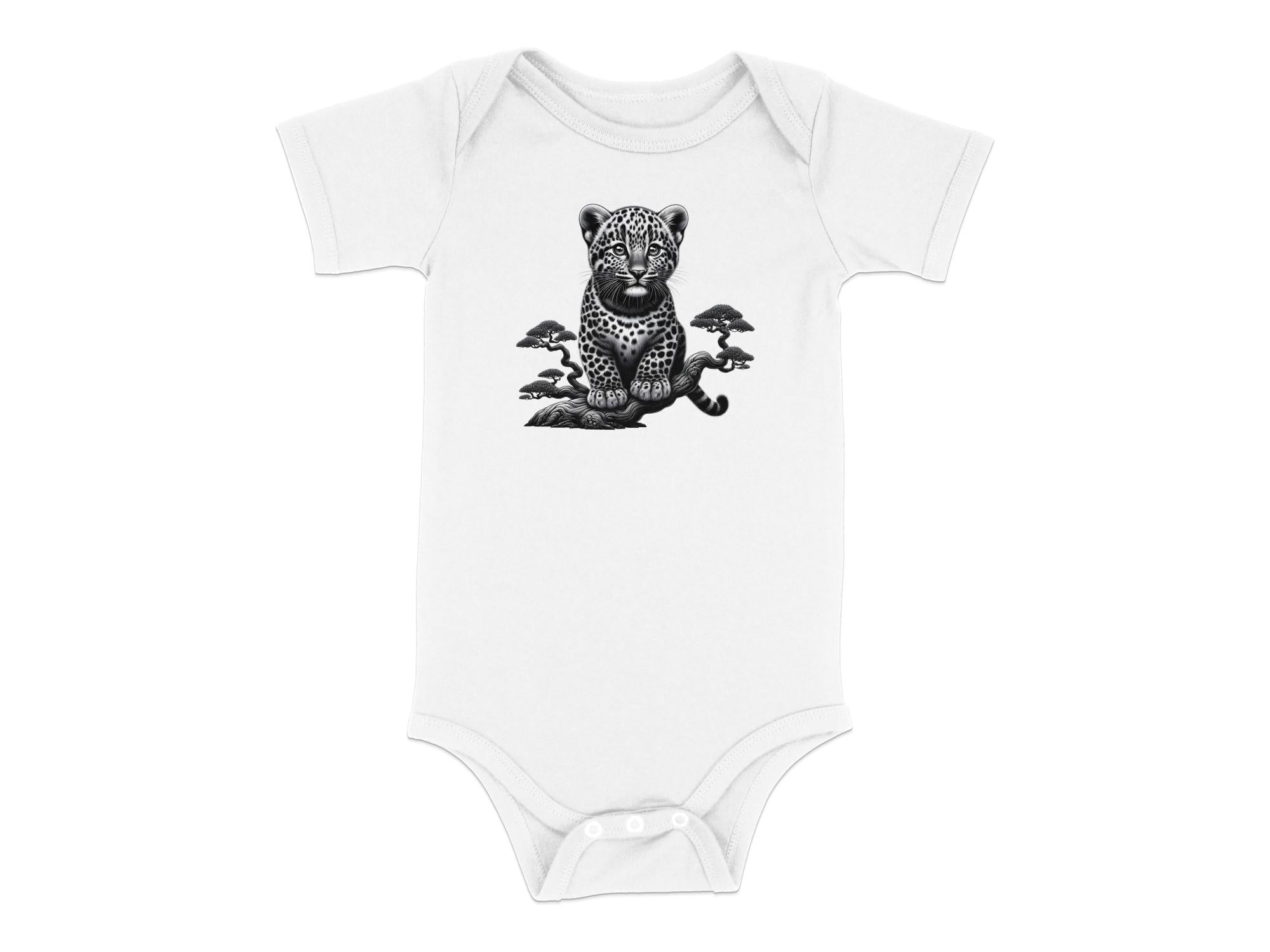 Leopard Bonsai - Coloured Toddler Bodysuit Realistic Animal Talisman Unisex Cute Tee Graphic Design