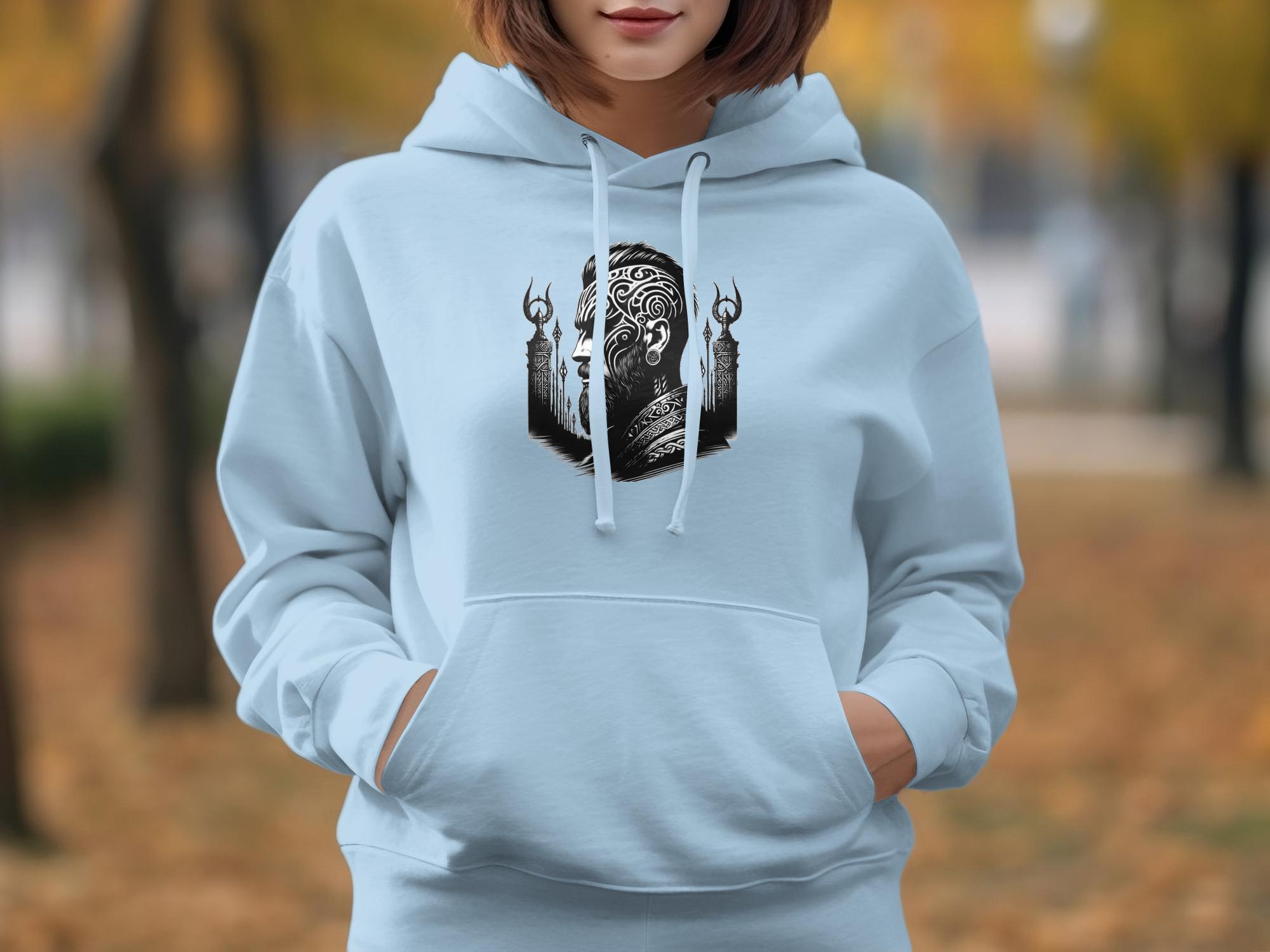 Viking Spirit - Coloured Gildan Hoodie Realistic Norse Talisman Men Women Unisex Valhalla Tee Graphic Design