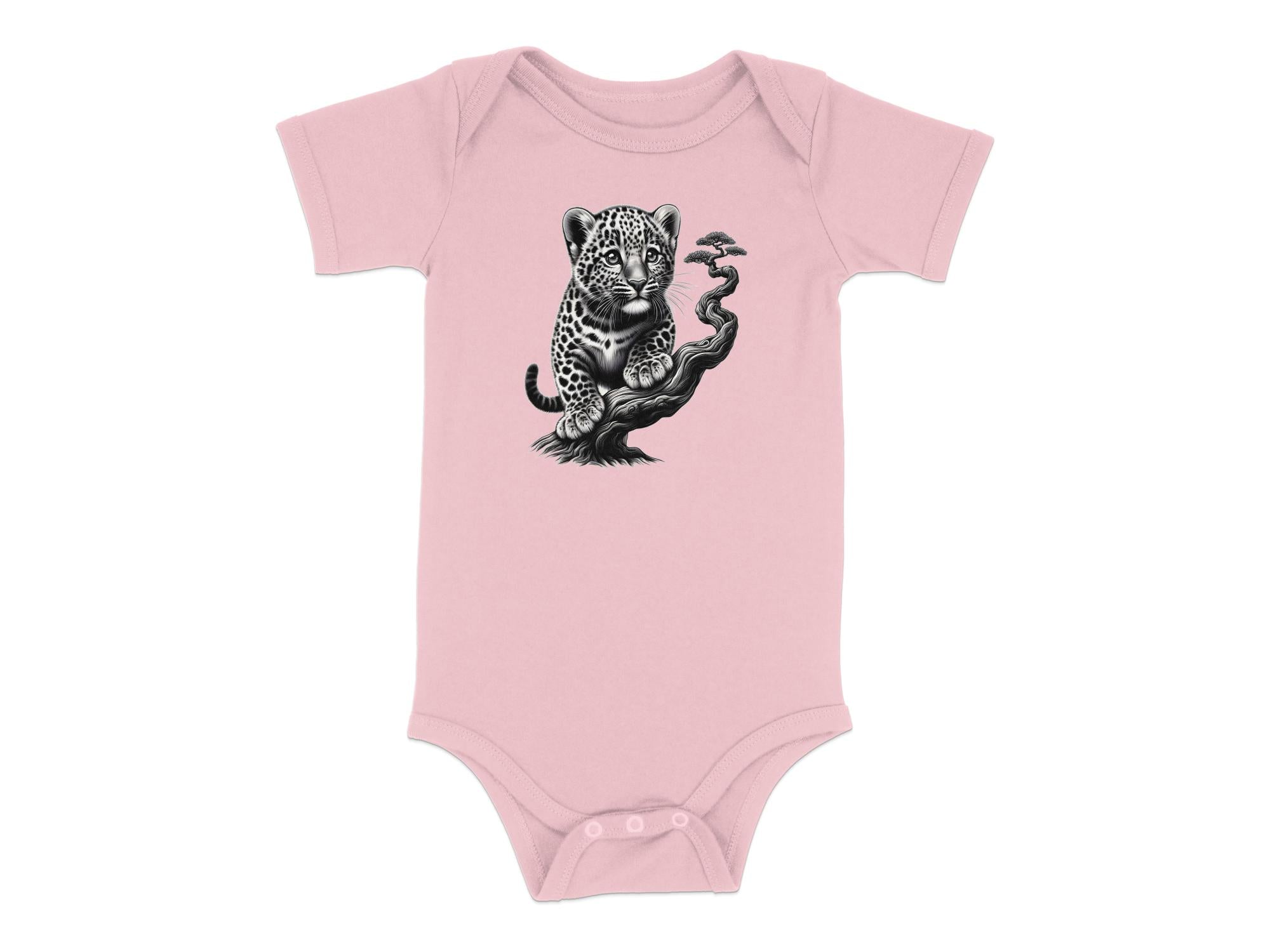 Leopard Bonsai - Coloured Toddler Bodysuit Realistic Animal Talisman Unisex Cute Tee Graphic Design