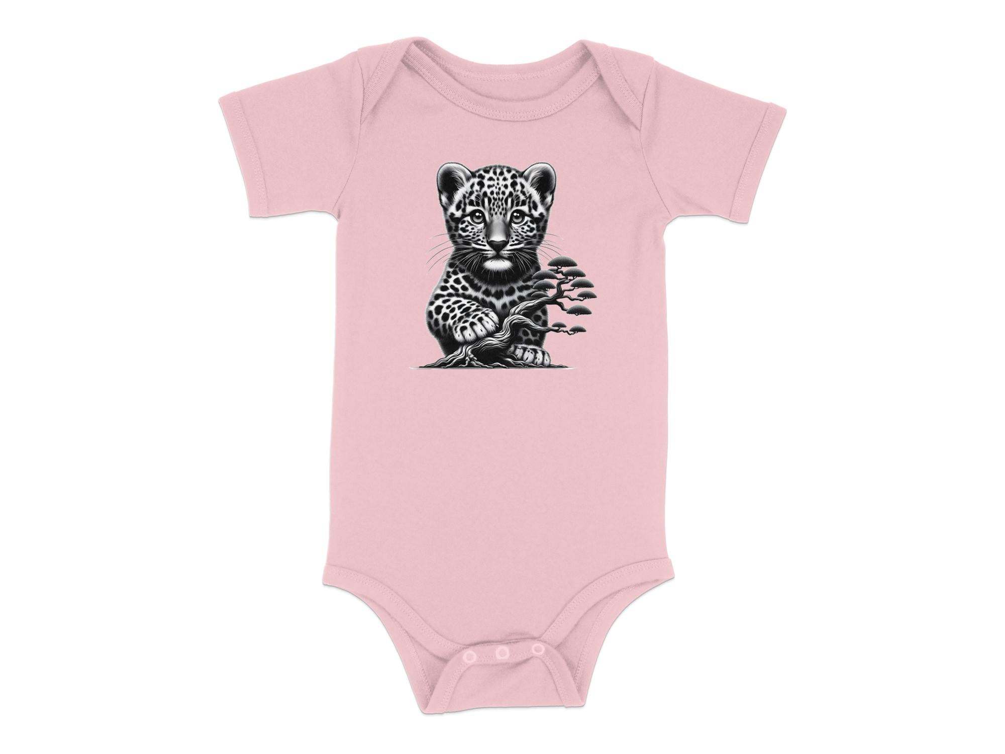 Leopard Bonsai - Coloured Toddler Bodysuit Realistic Animal Talisman Unisex Cute Tee Graphic Design