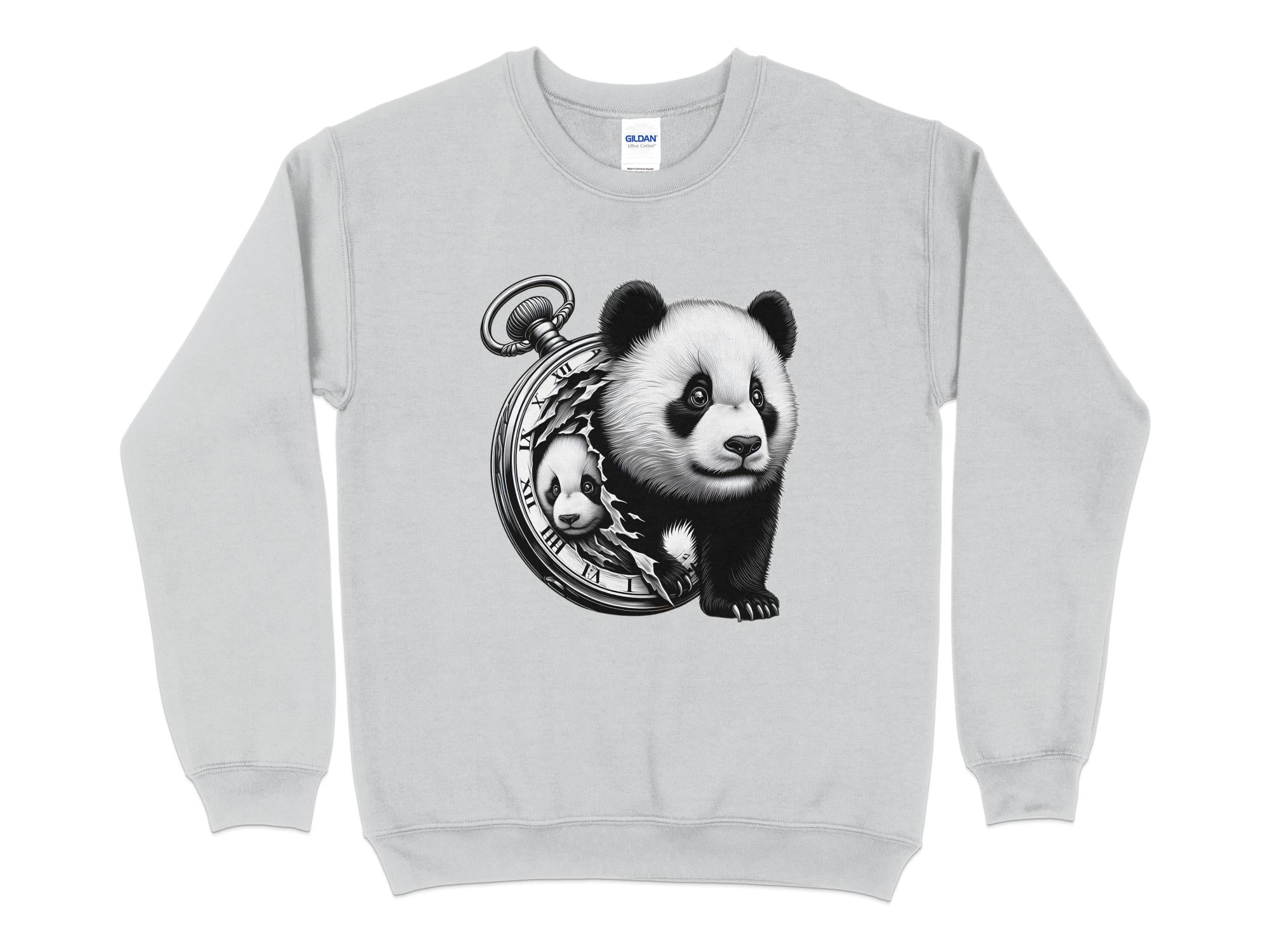 Panda - Coloured Gildan Sweatshirt Realistic Animal Talisman Unisex Cute Tee Graphic Design