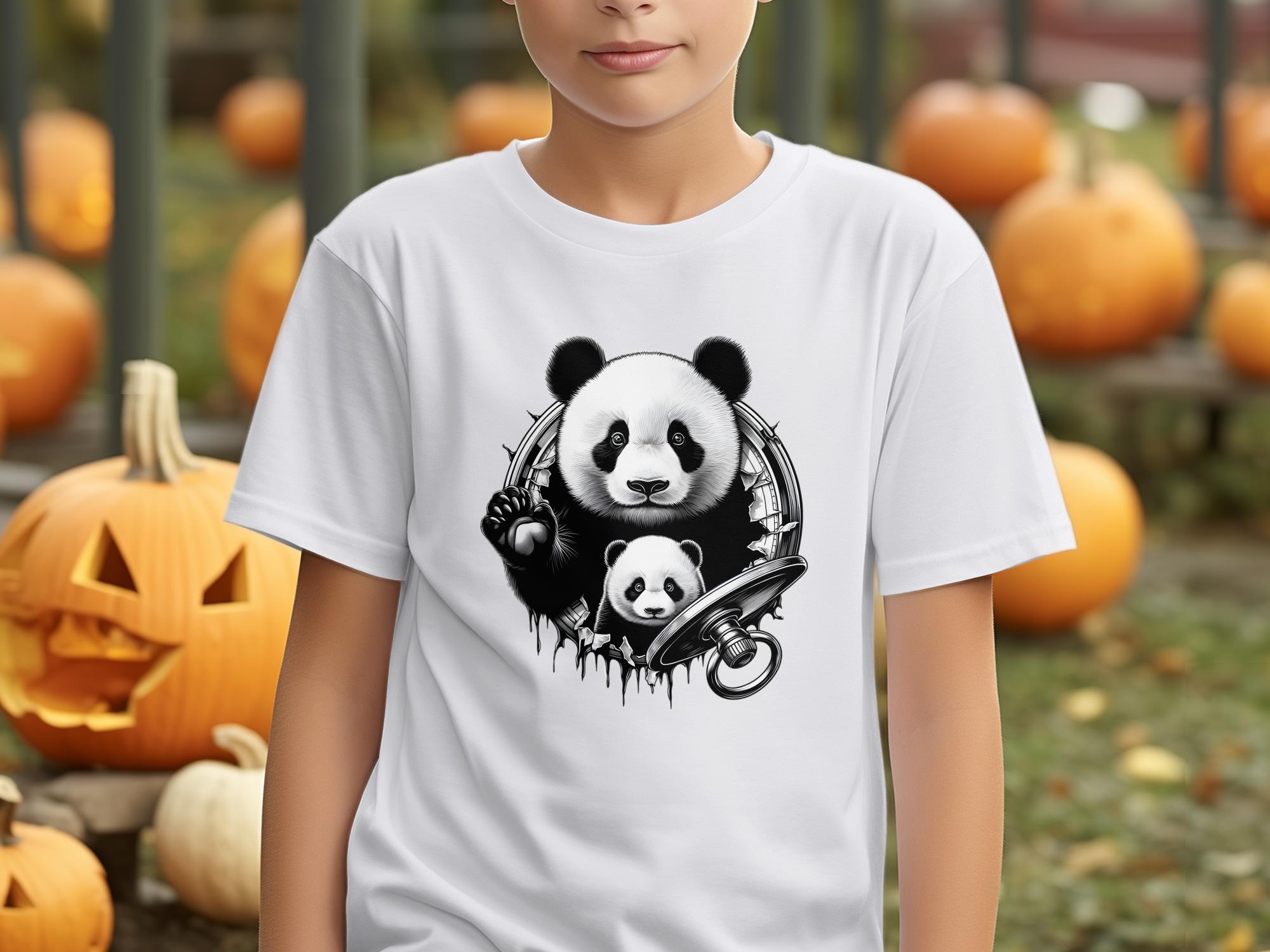 Panda - Coloured Kids T-Shirt Realistic Animal Talisman Unisex Cute Tee Graphic Design