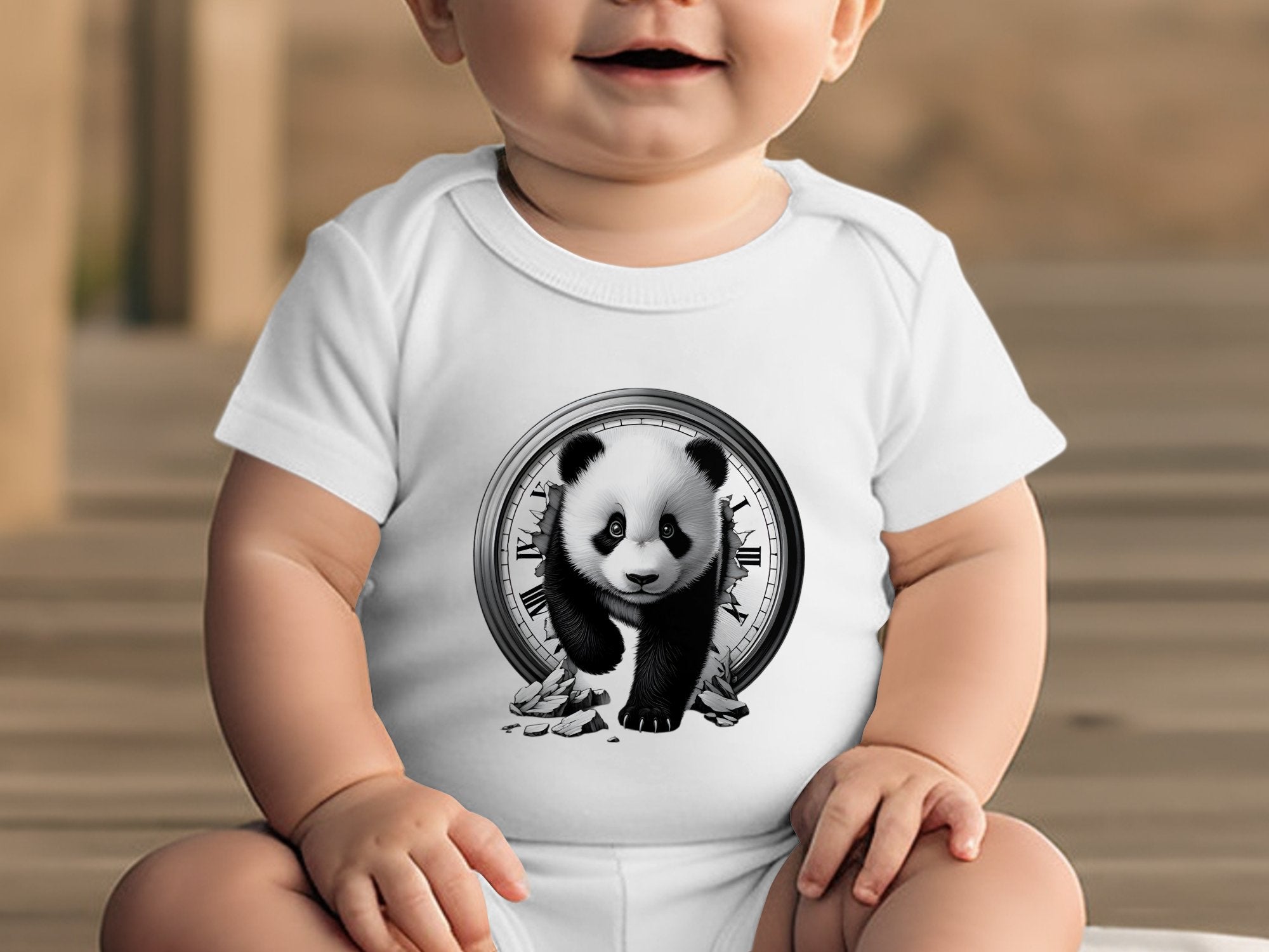 Panda - Coloured Toddler Bodysuit Realistic Animal Talisman Unisex Cute Tee Graphic Design