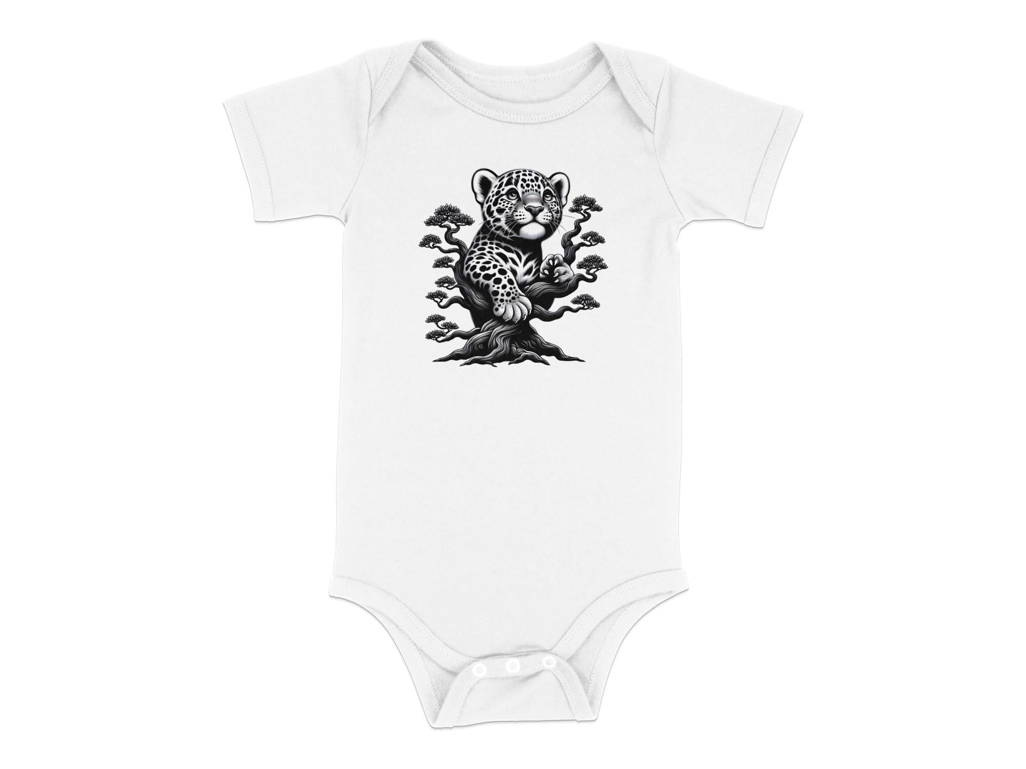 Leopard Bonsai - Coloured Toddler Bodysuit Realistic Animal Talisman Unisex Cute Tee Graphic Design