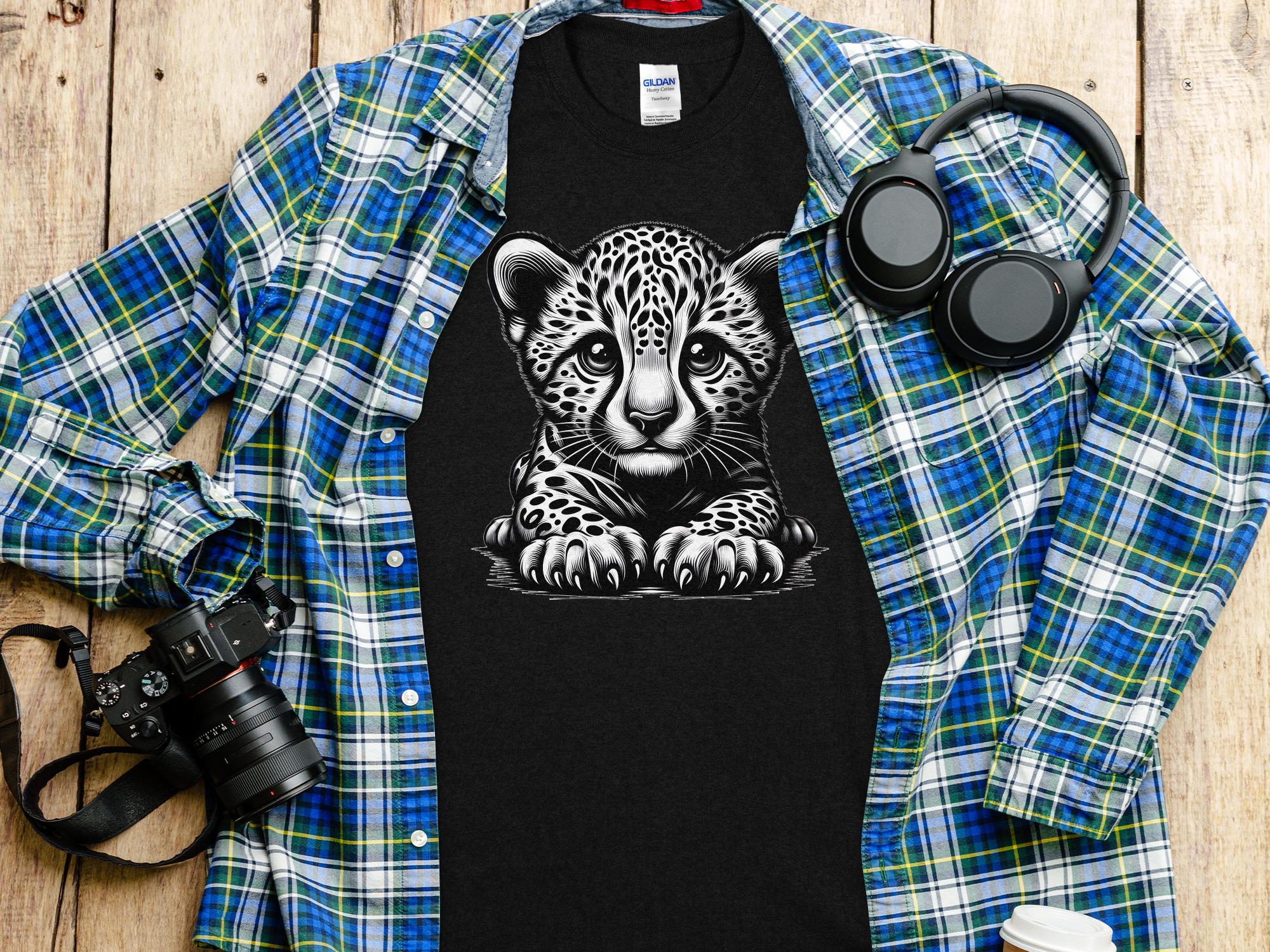 Cheetah World - Coloured Gildan T-Shirt Realistic Animal Talisman Unisex Cute Tee Graphic Design