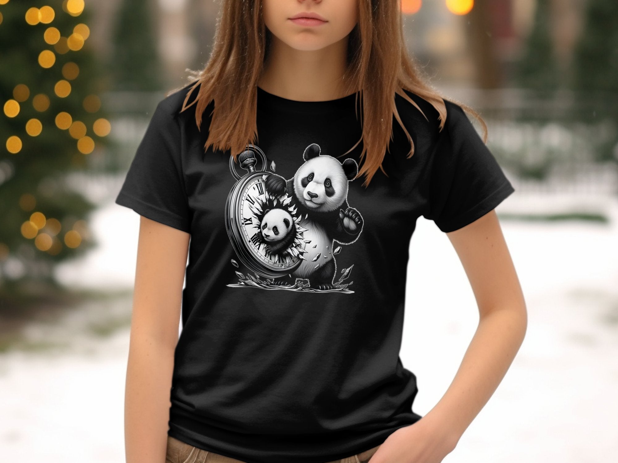 Panda - Coloured Kids T-Shirt Realistic Animal Talisman Unisex Cute Tee Graphic Design