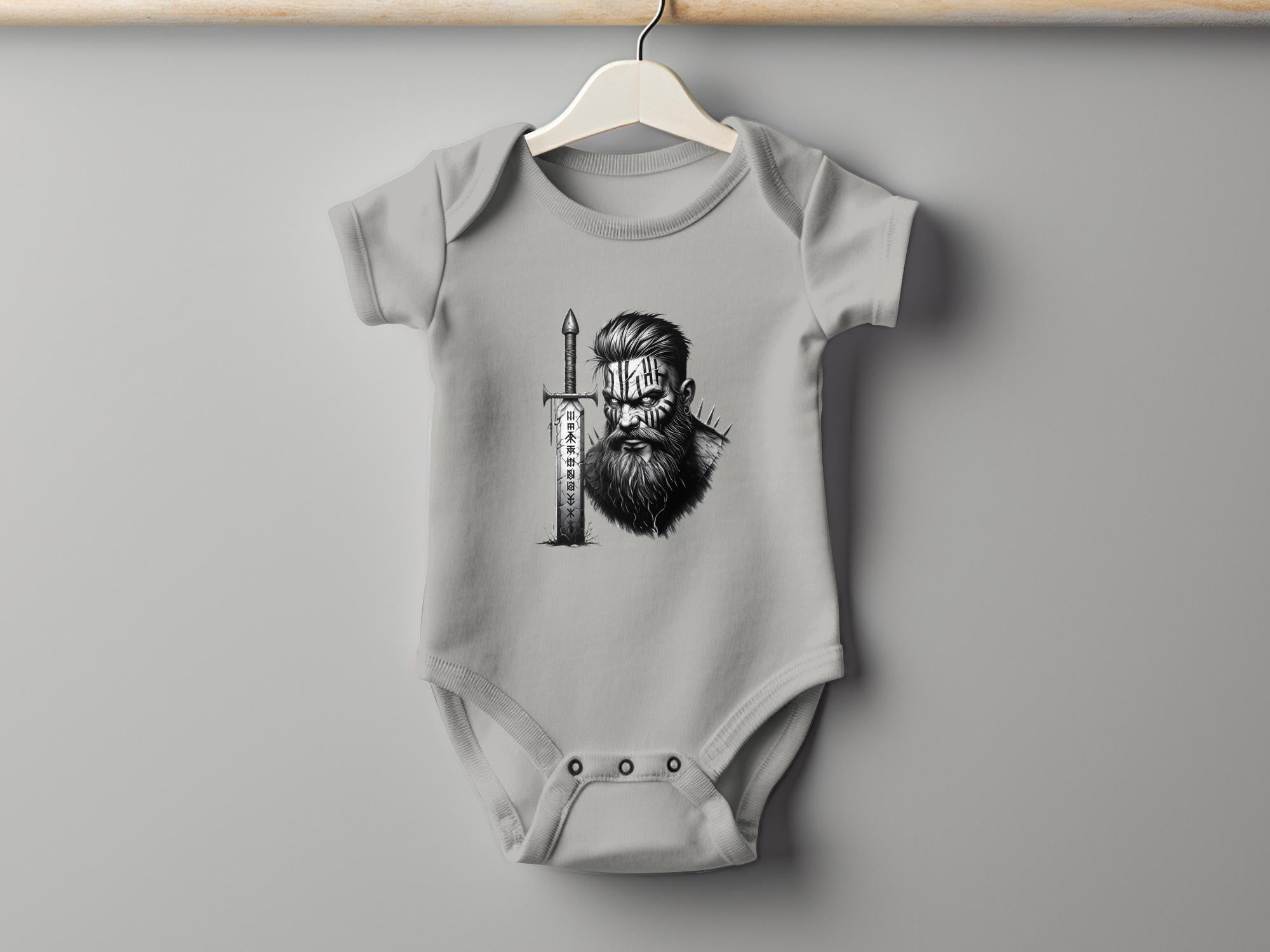 Viking Dauntless - Coloured Toddler Bodysuit Realistic Norse Talisman Unisex Valhalla Tee Graphic Design