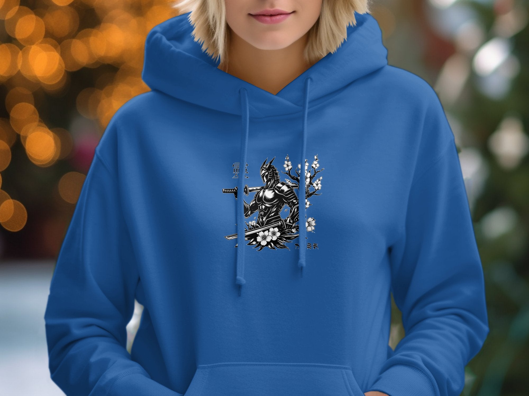 Samurai Ninja - Coloured Gildan Hoodie Japanese Talisman Unisex Cultural Symbolic Graphic Design