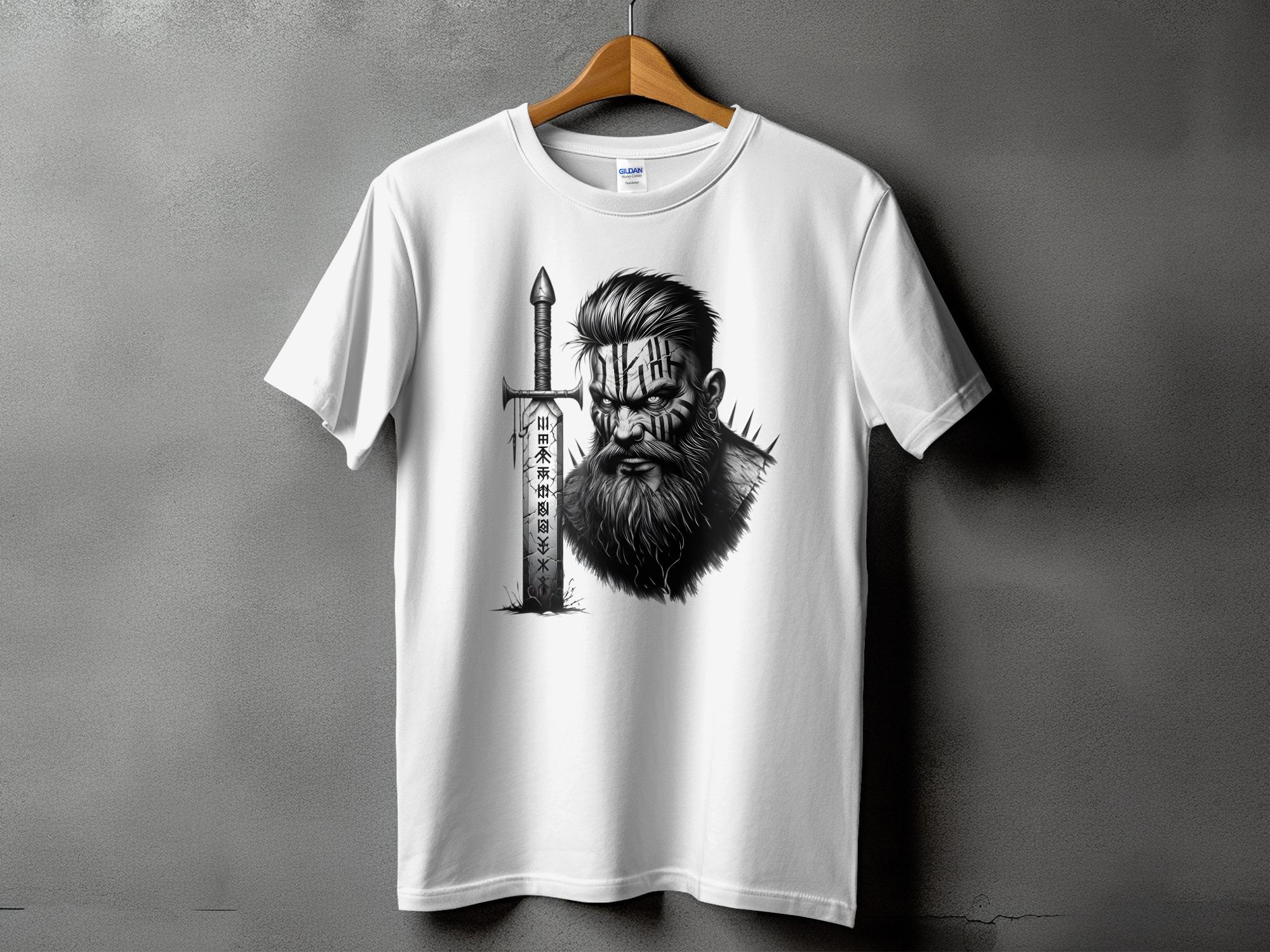 Viking Dauntless - Coloured Gildan T Shirt Realistic Norse Talisman Men Women Unisex Valhalla Tee Graphic Design