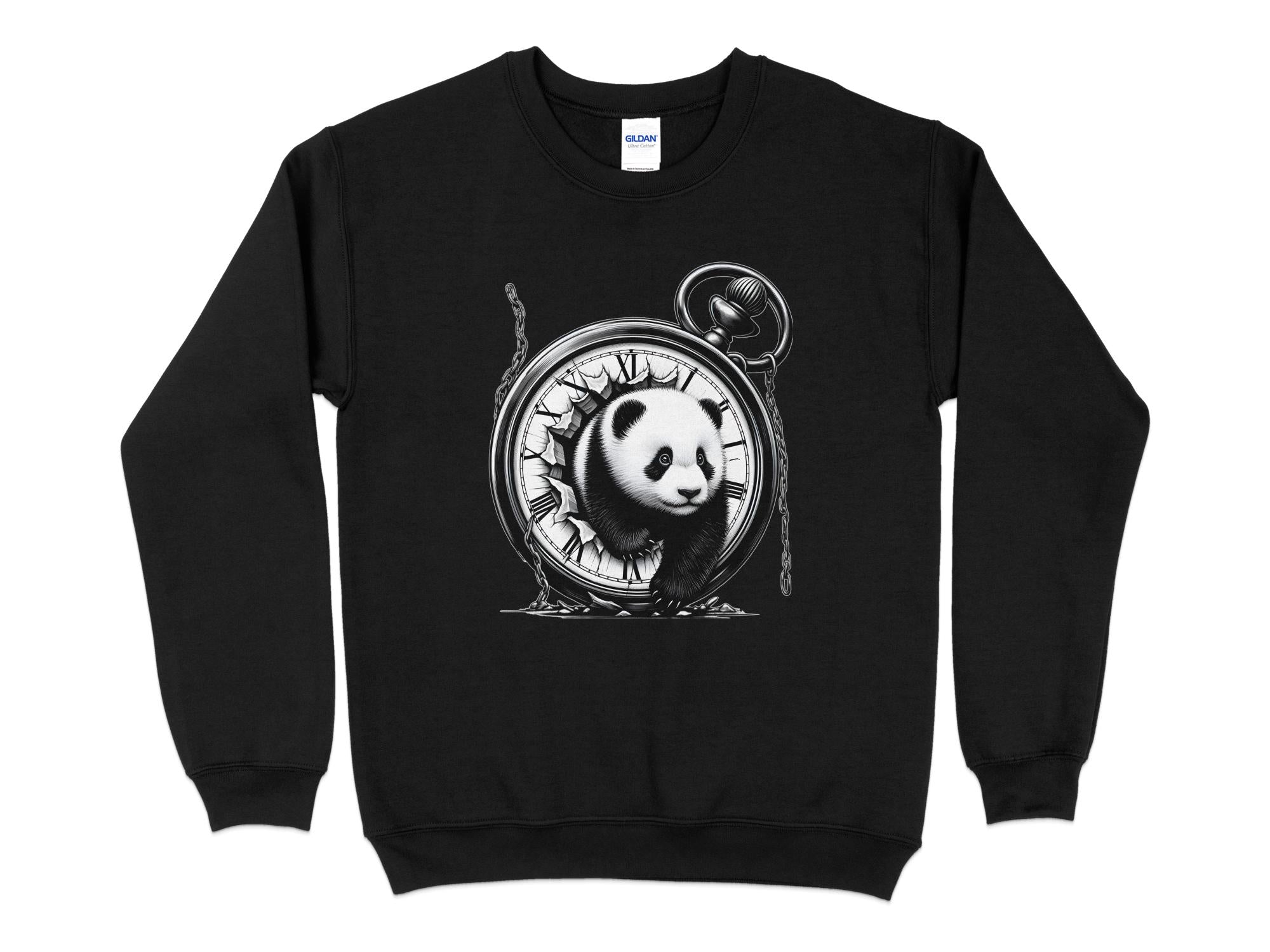 Panda - Coloured Gildan Sweatshirt Realistic Animal Talisman Unisex Cute Tee Graphic Design