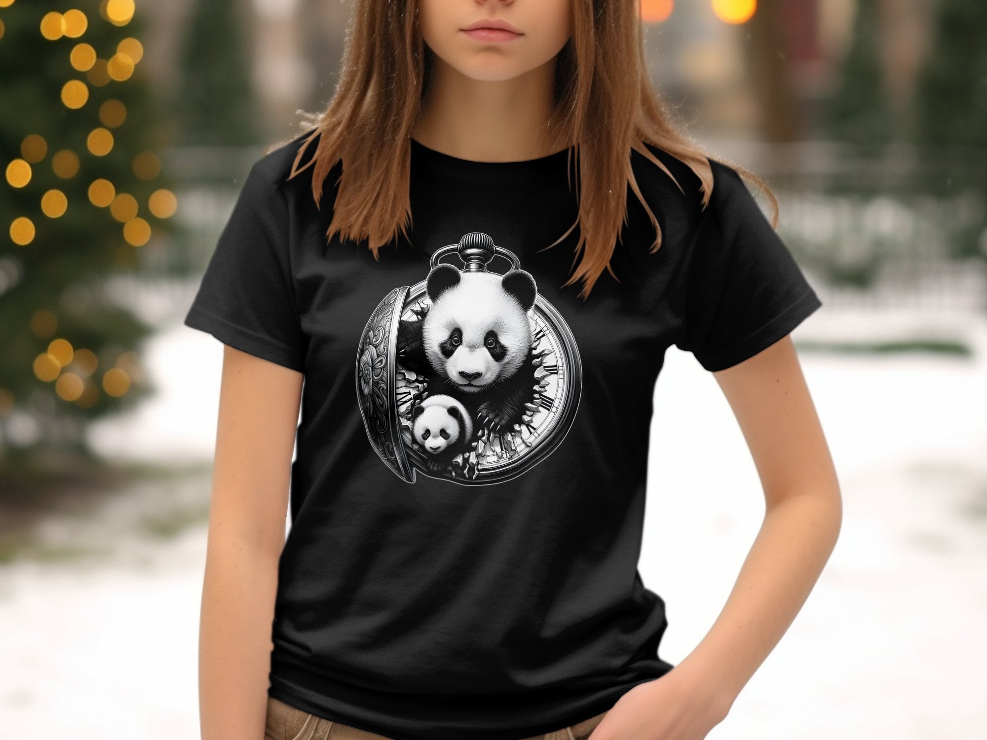 Panda - Coloured Kids T-Shirt Realistic Animal Talisman Unisex Cute Tee Graphic Design