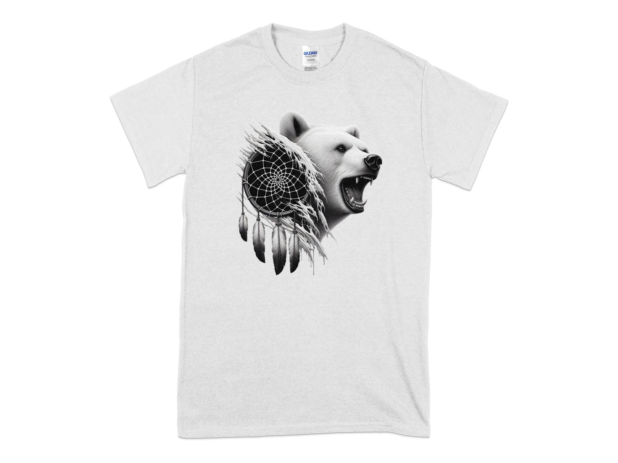 Dreamcatcher Bear - Coloured Gildan T-Shirt Realistic Native American Talisman Unisex Mythology Tee Graphic Design