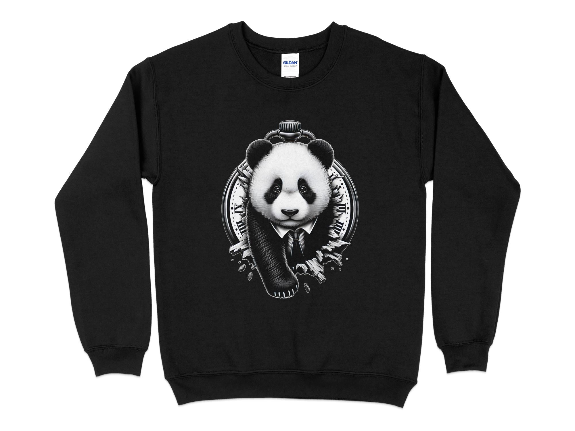 Panda - Coloured Gildan Sweatshirt Realistic Animal Talisman Unisex Cute Tee Graphic Design