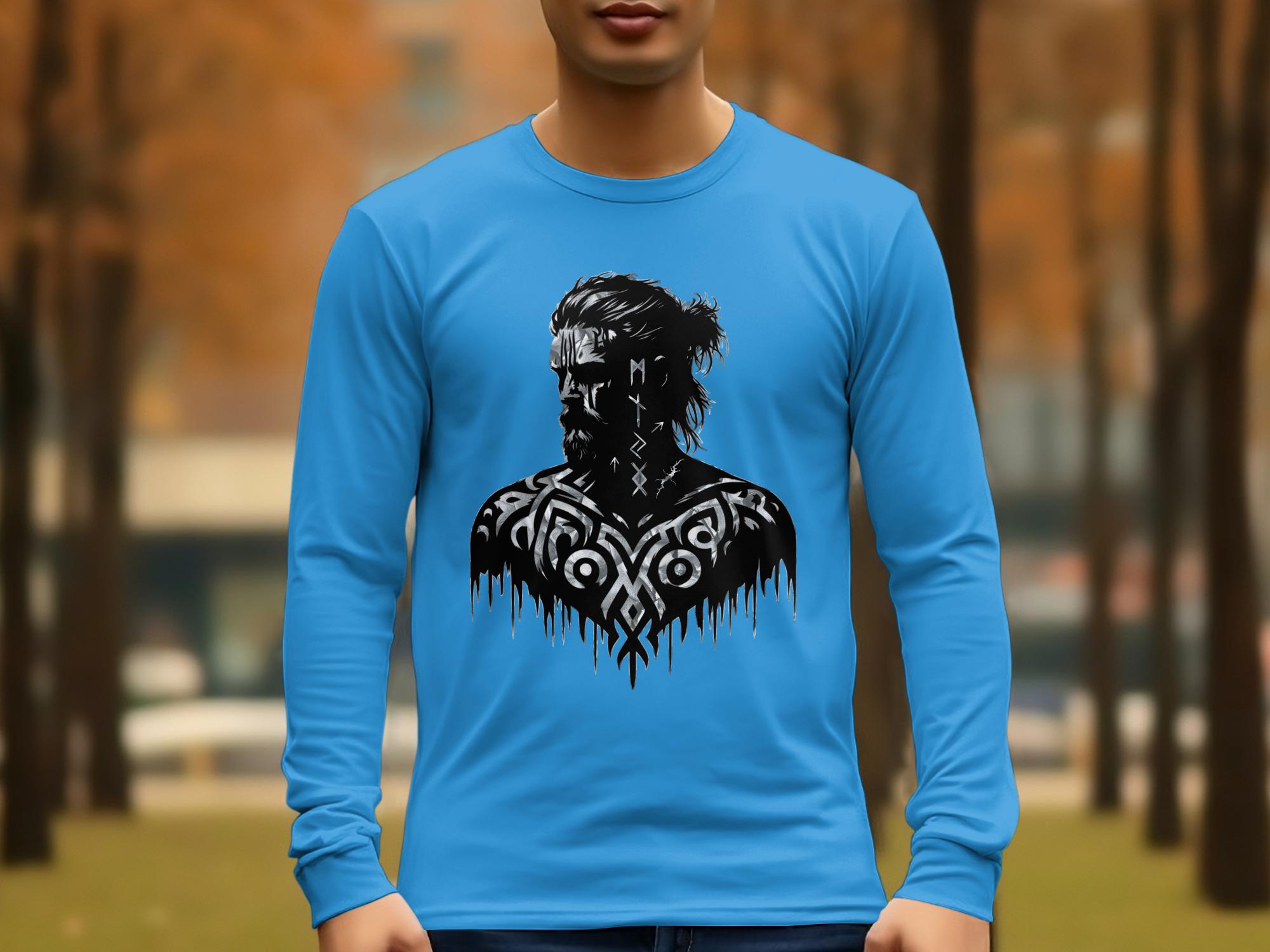 Viking Reflection - Coloured Gildan Long Sleeve  Norse Talisman Men Women Unisex Valhalla Tee