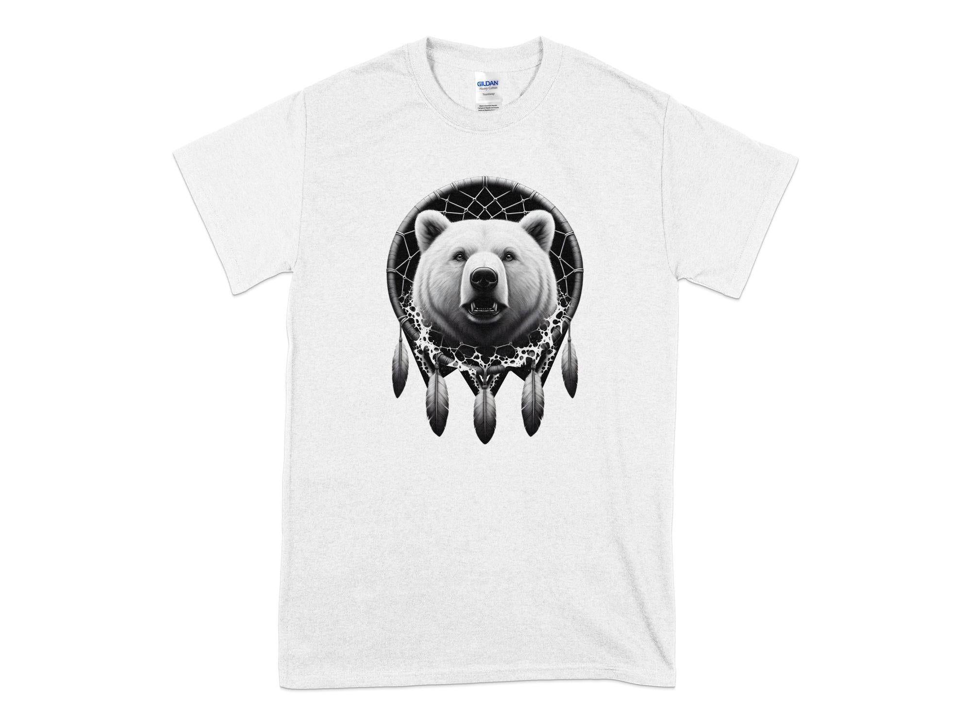 Dreamcatcher Bear - Coloured Gildan T-Shirt Realistic Native American Talisman Unisex Mythology Tee Graphic Design