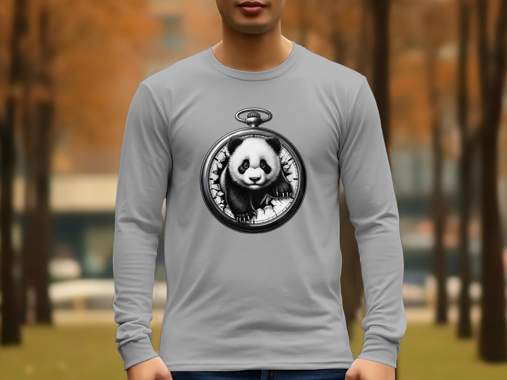 Panda - Coloured Gildan Long Sleeve Realistic Animal Talisman Unisex Cute Tee Graphic Design