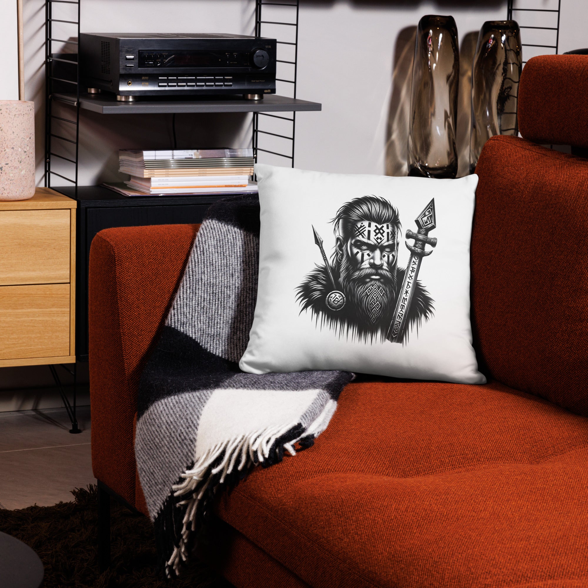 Viking Stoic - All-Over Cushion Valhalla Talisman Norse Design