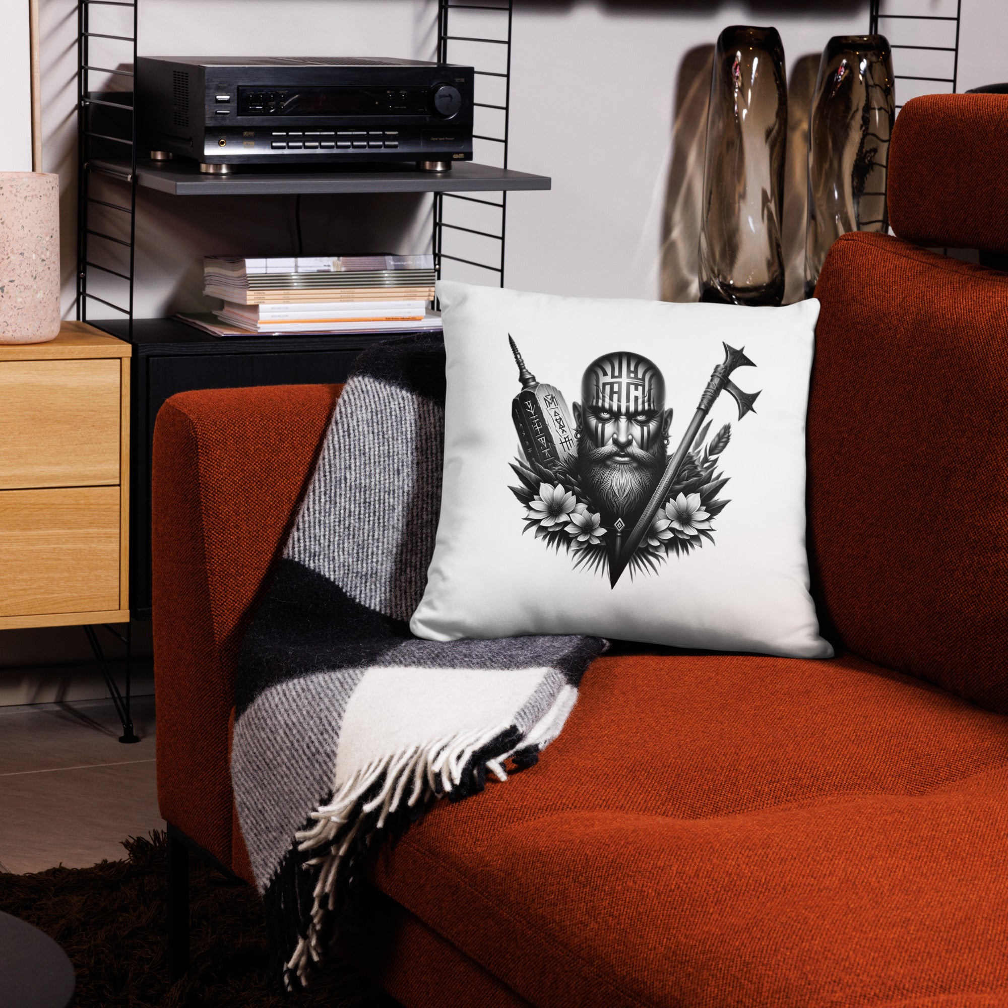 Viking Vigor - All-Over Cushion Valhalla Talisman Norse Design