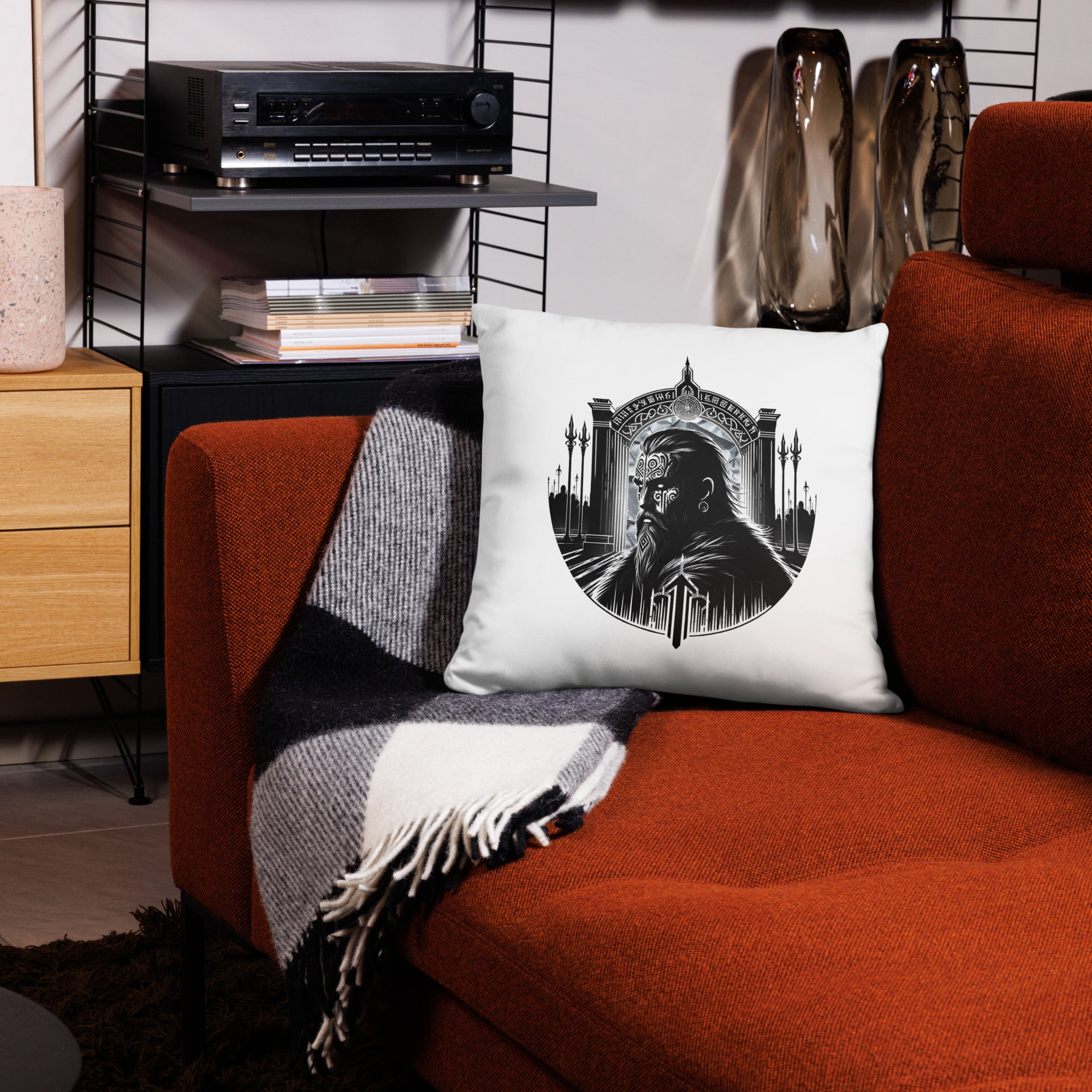 Viking Warrior -  All-Over Cushion Valhalla Talisman Norse Design