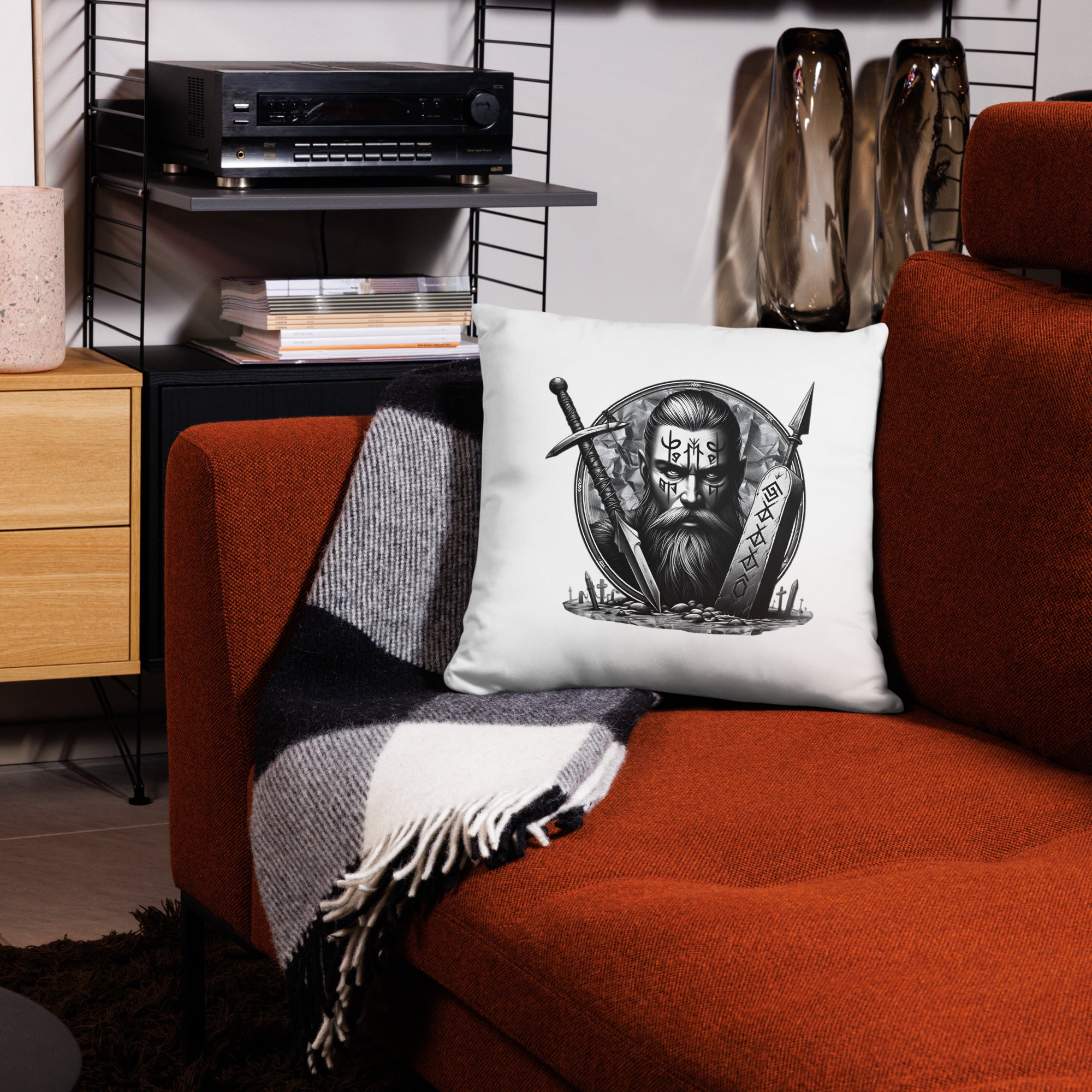 Viking Fortitude -  All-Over Cushion Valhalla Talisman Norse Design