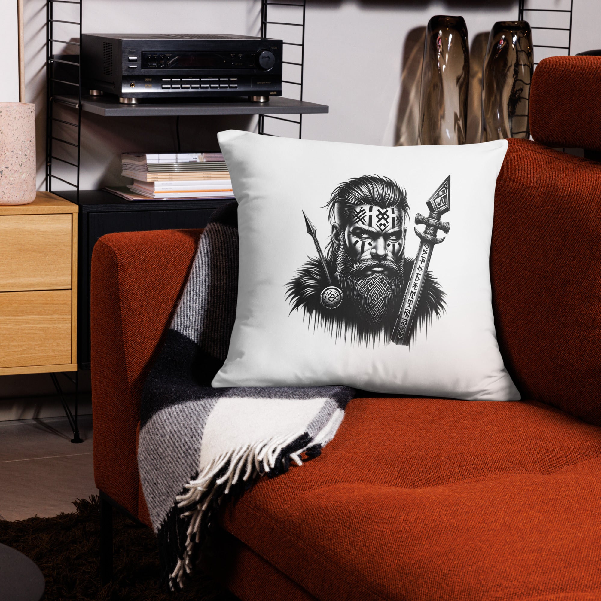 Viking Stoic - All-Over Cushion Valhalla Talisman Norse Design