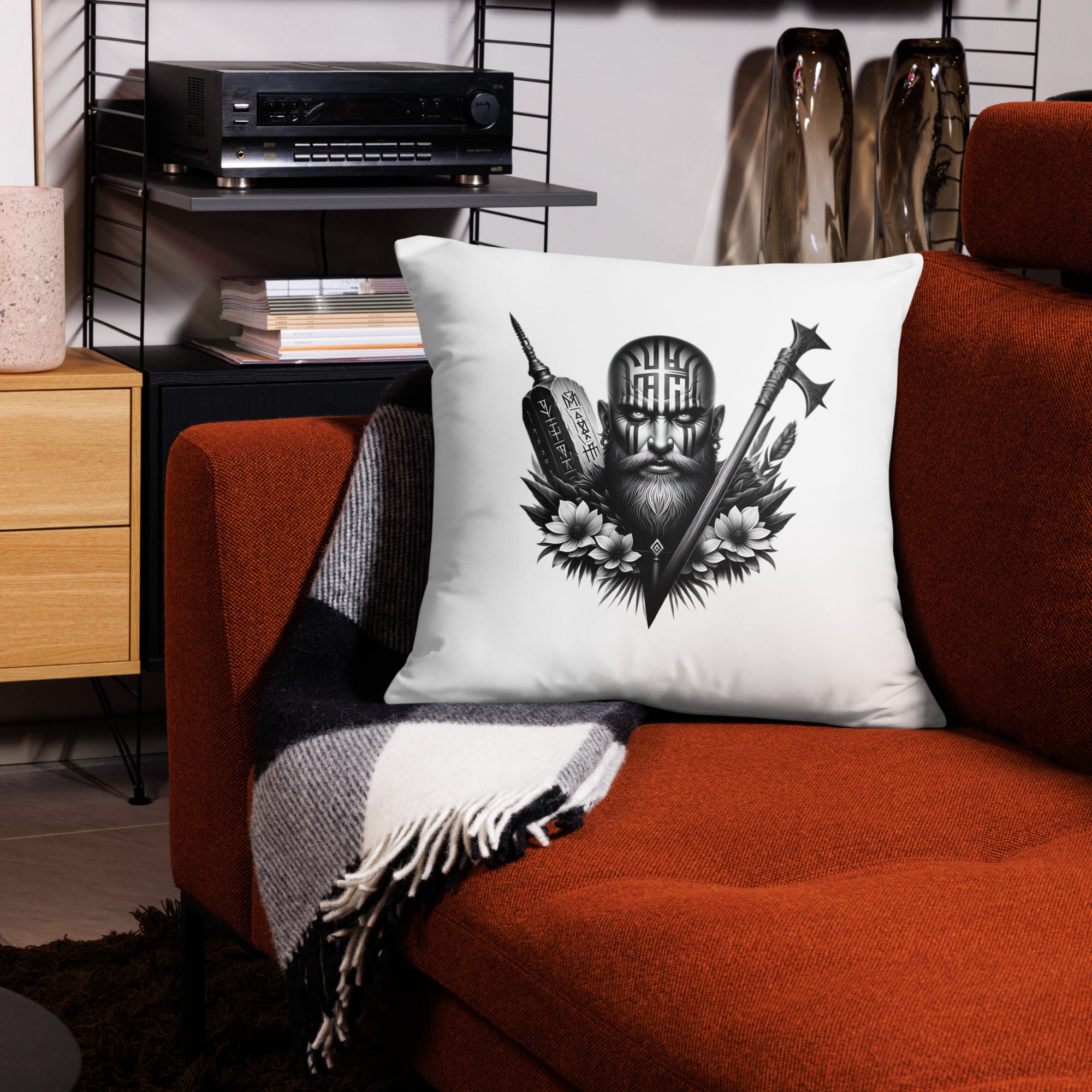 Viking Vigor - All-Over Cushion Valhalla Talisman Norse Design