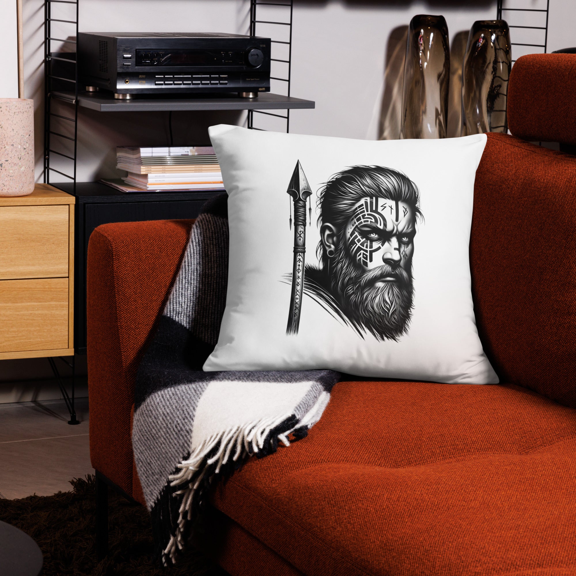 Viking Protector -  All-Over Cushion Valhalla Talisman Norse Design