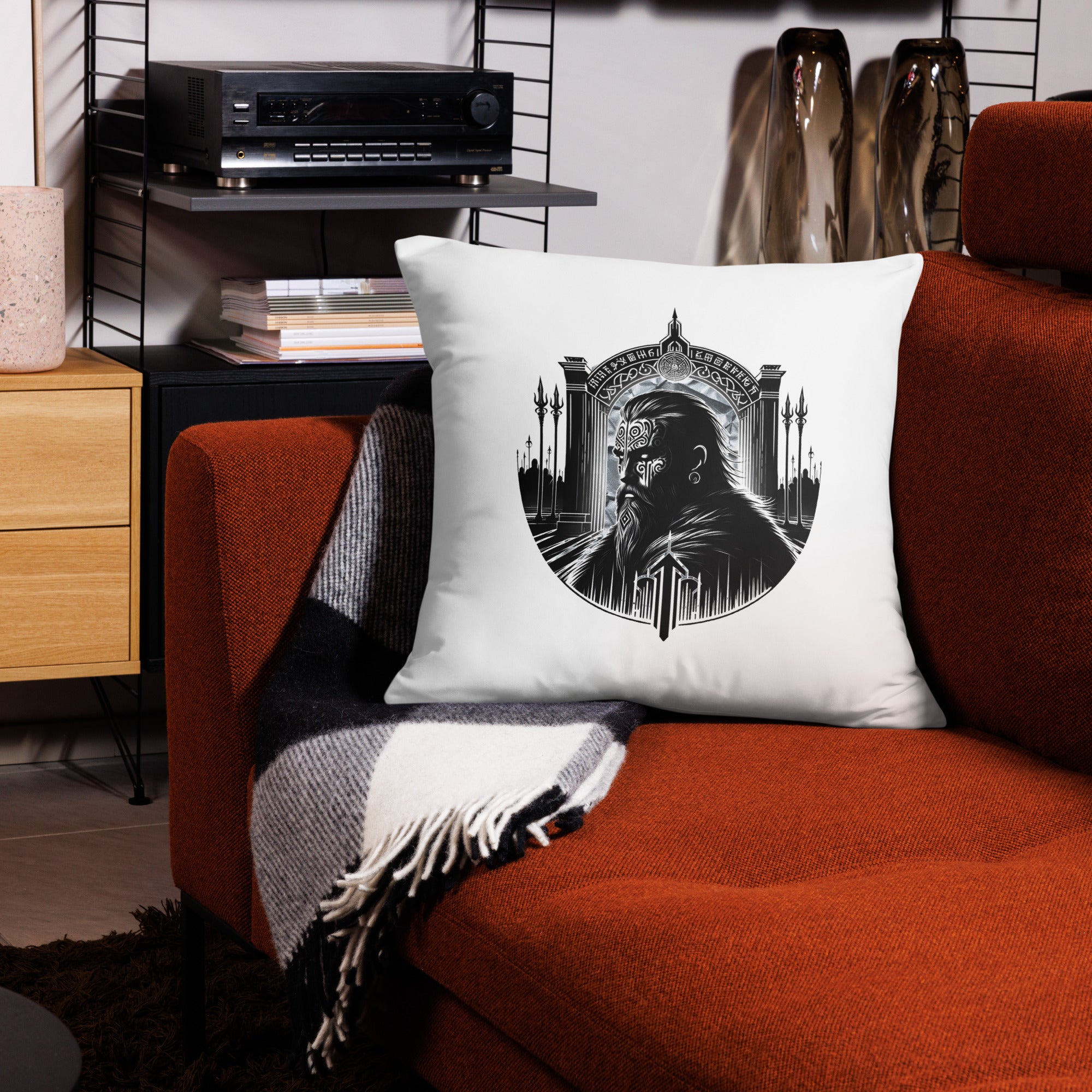 Viking Warrior -  All-Over Cushion Valhalla Talisman Norse Design