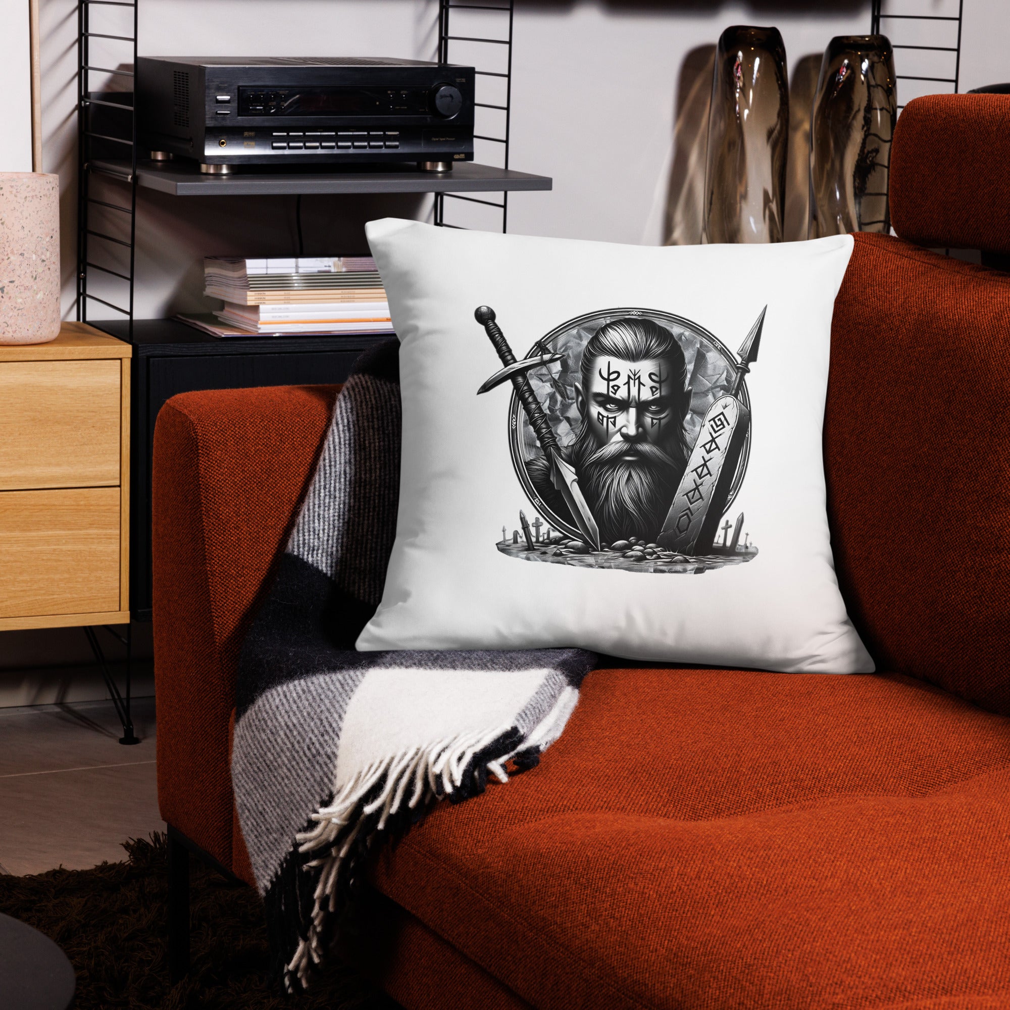 Viking Fortitude -  All-Over Cushion Valhalla Talisman Norse Design