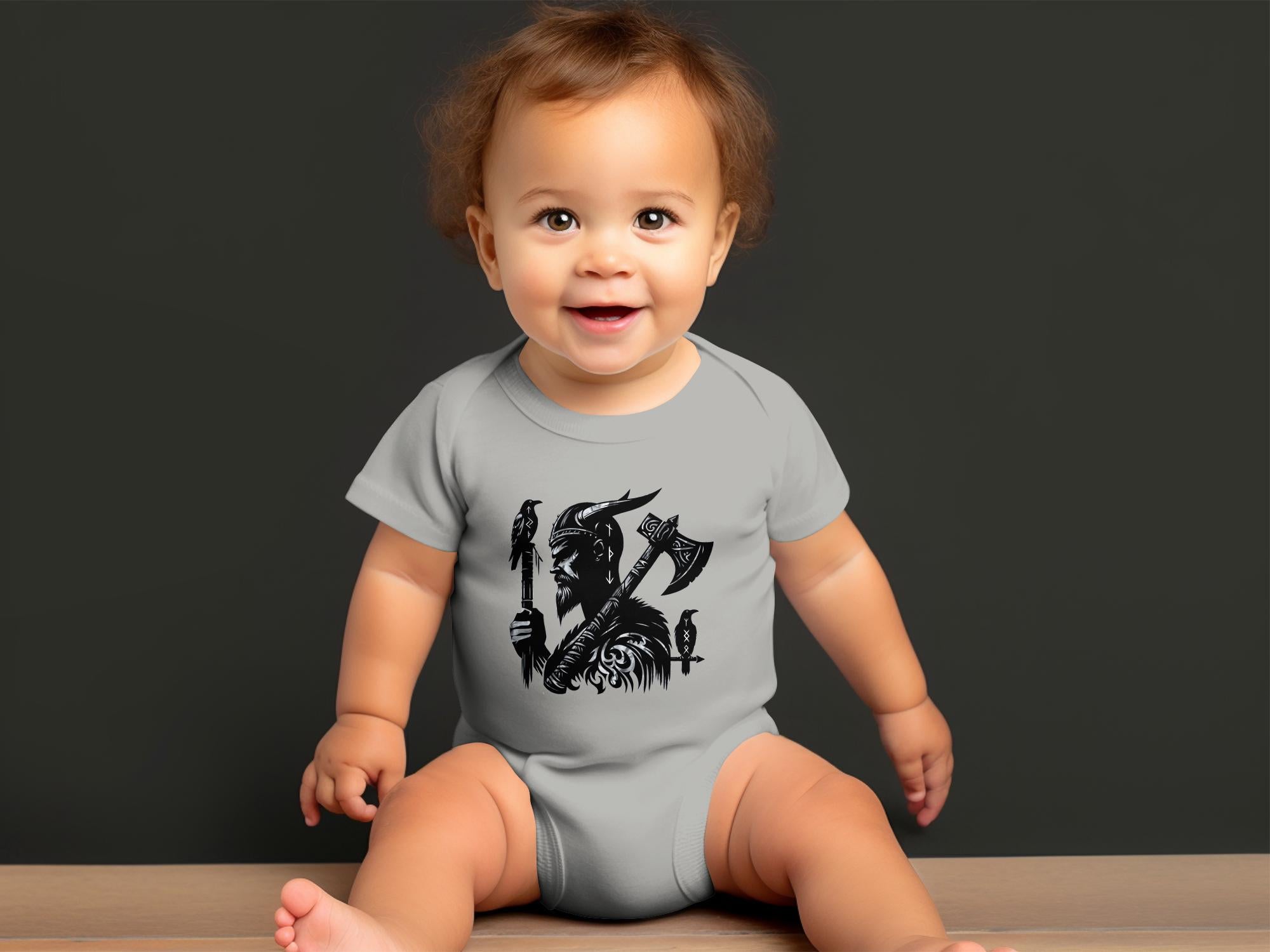 Viking Odin - Coloured Youth Clothing Baby Bodysuits Norse Talisman Unisex Valhalla Toddler Design