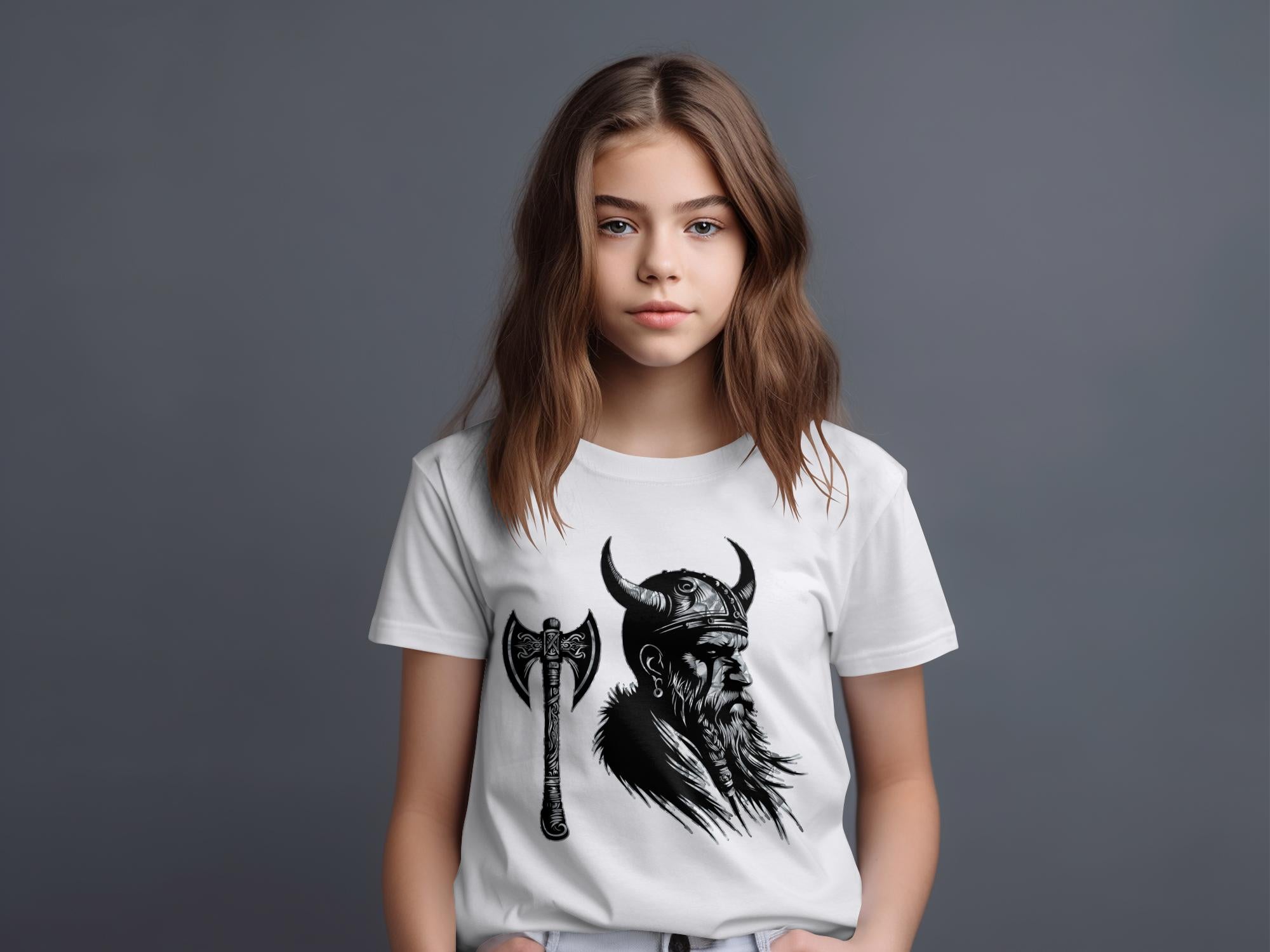 Viking Knowledge - Coloured Gildan Kids T Shirt Norse Talisman Unisex Valhalla Tee