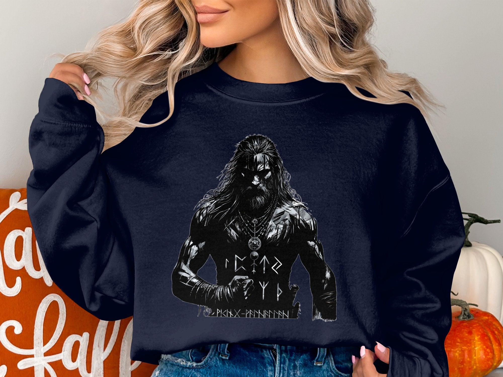 Viking Conviction- Coloured Gildan Sweatshirt Norse Talisman Men Women Unisex Valhalla Tee