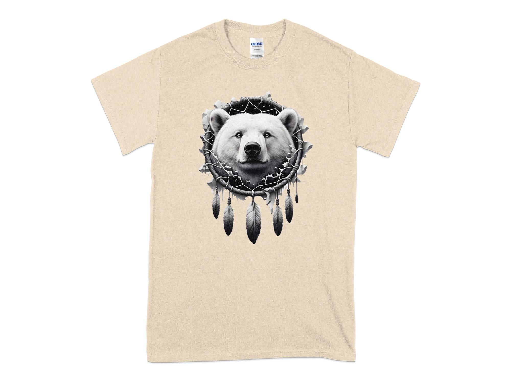 Dreamcatcher Bear - Coloured Gildan T-Shirt Realistic Native American Talisman Unisex Mythology Tee Graphic Design