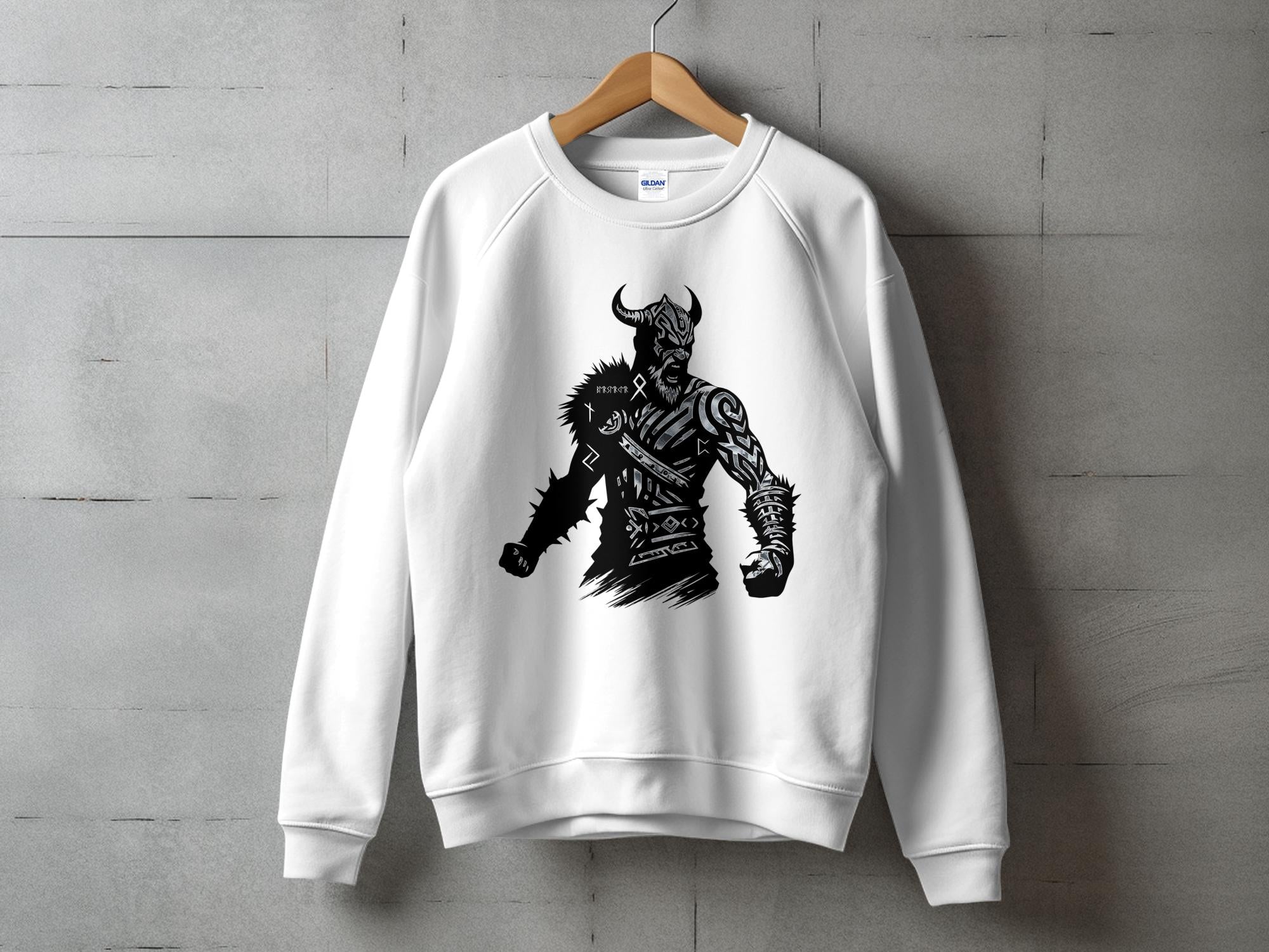 Viking Berserker - Coloured Gildan Sweatshirt Norse Talisman Men Women Unisex Valhalla Tee