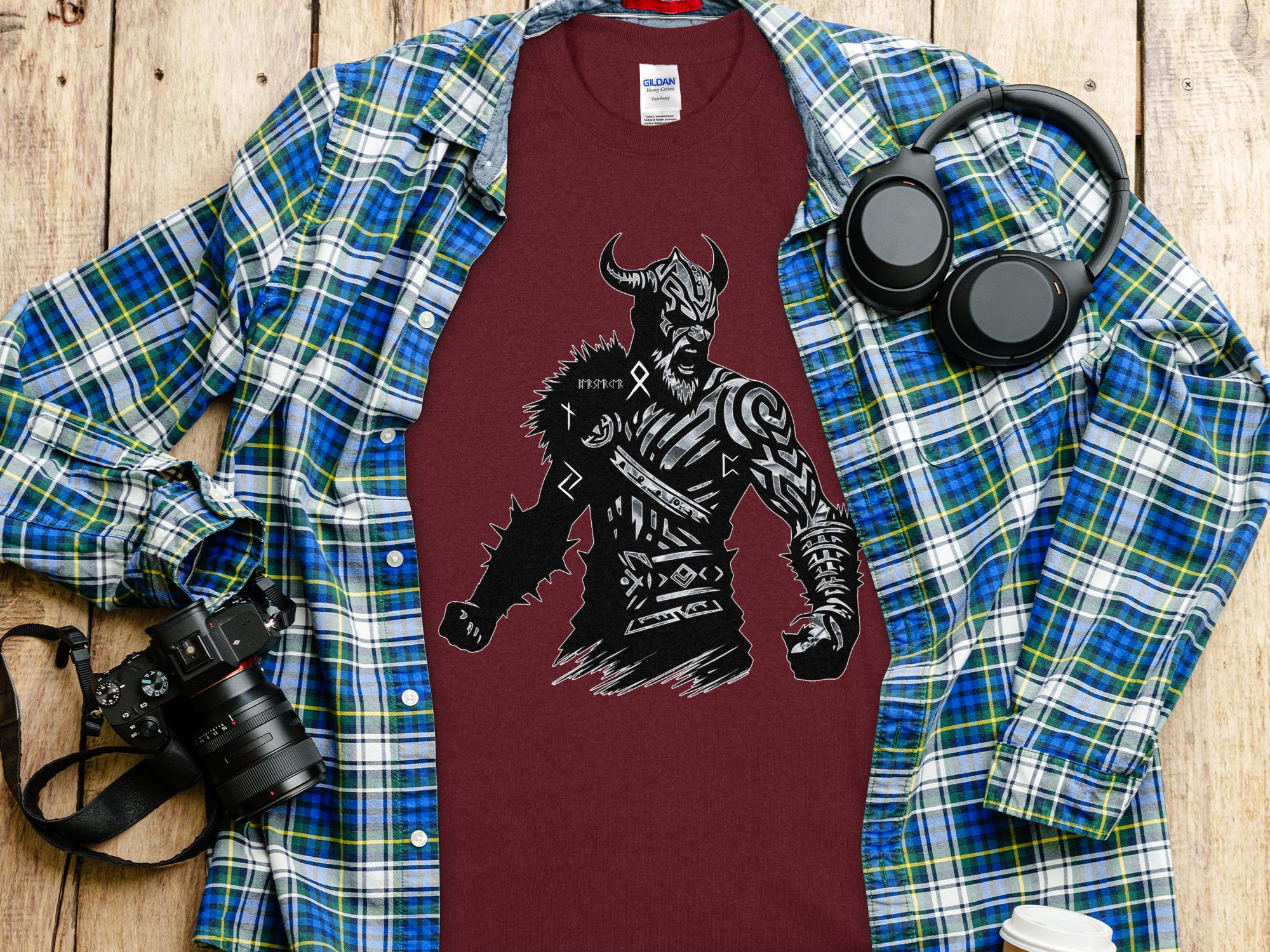 Viking Berserker - Coloured Gildan T Shirt Norse Talisman Men Women Unisex Valhalla Tee