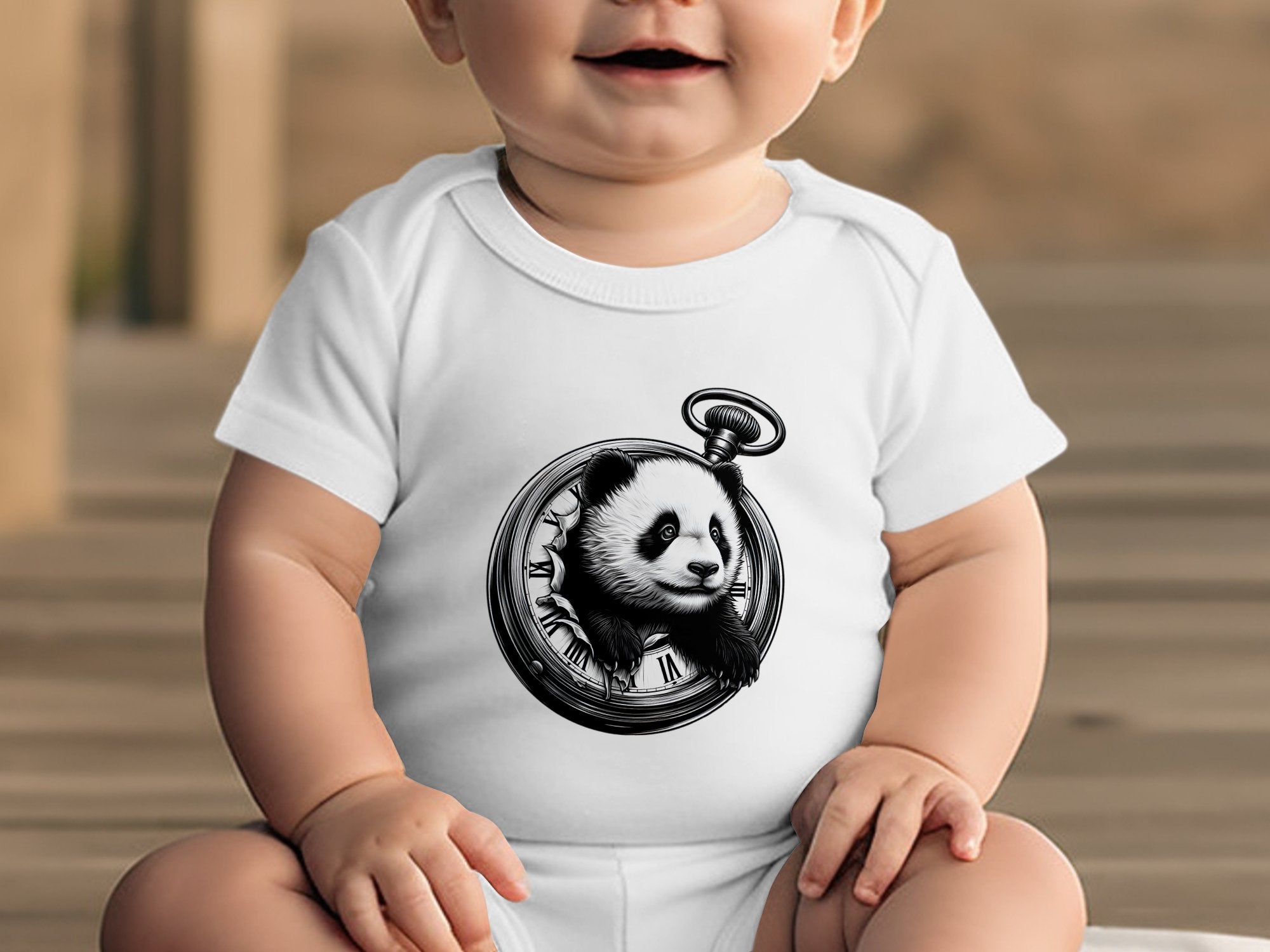 Panda - Coloured Toddler Bodysuit Realistic Animal Talisman Unisex Cute Tee Graphic Design