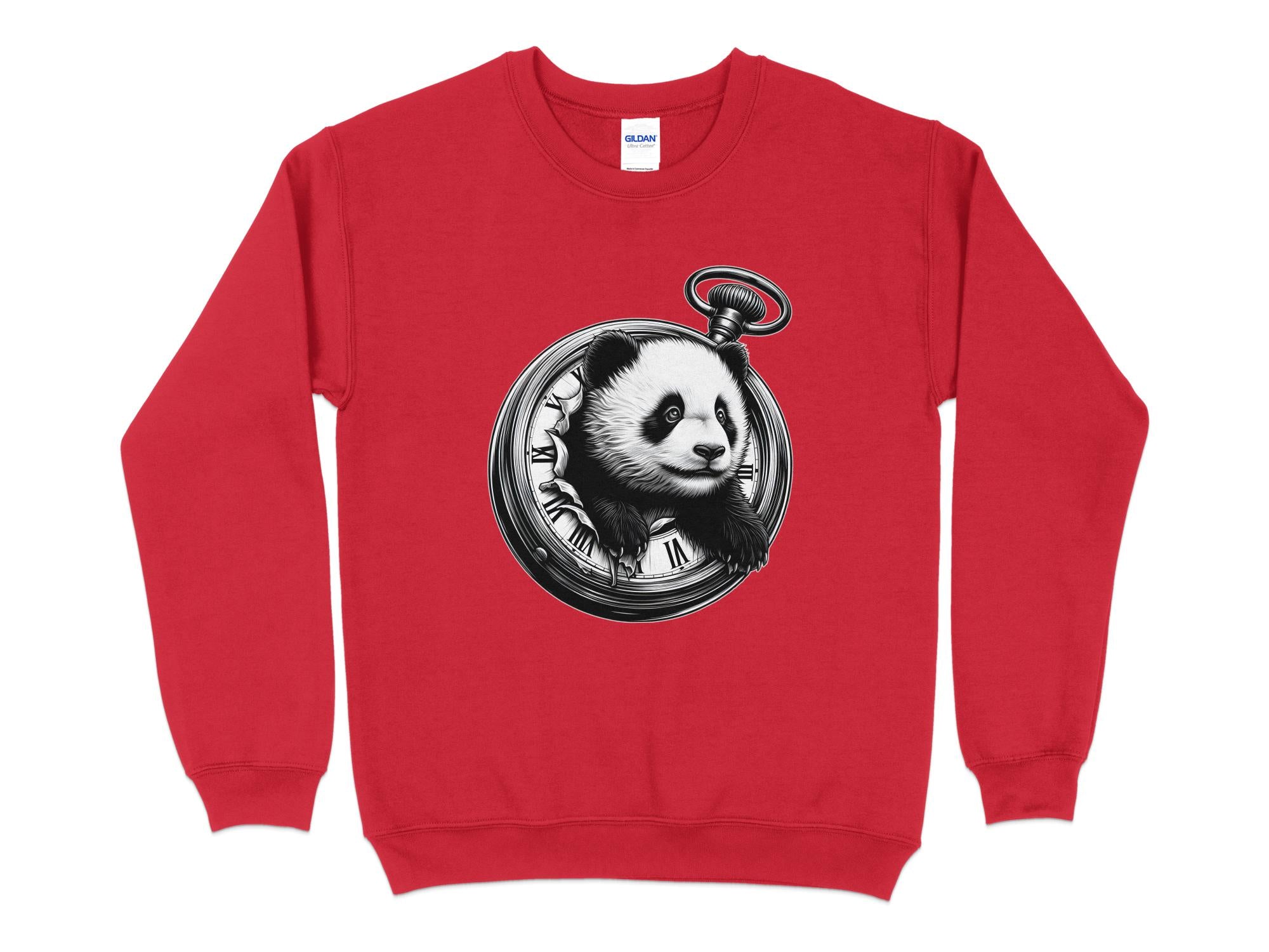 Panda - Coloured Gildan Sweatshirt Realistic Animal Talisman Unisex Cute Tee Graphic Design