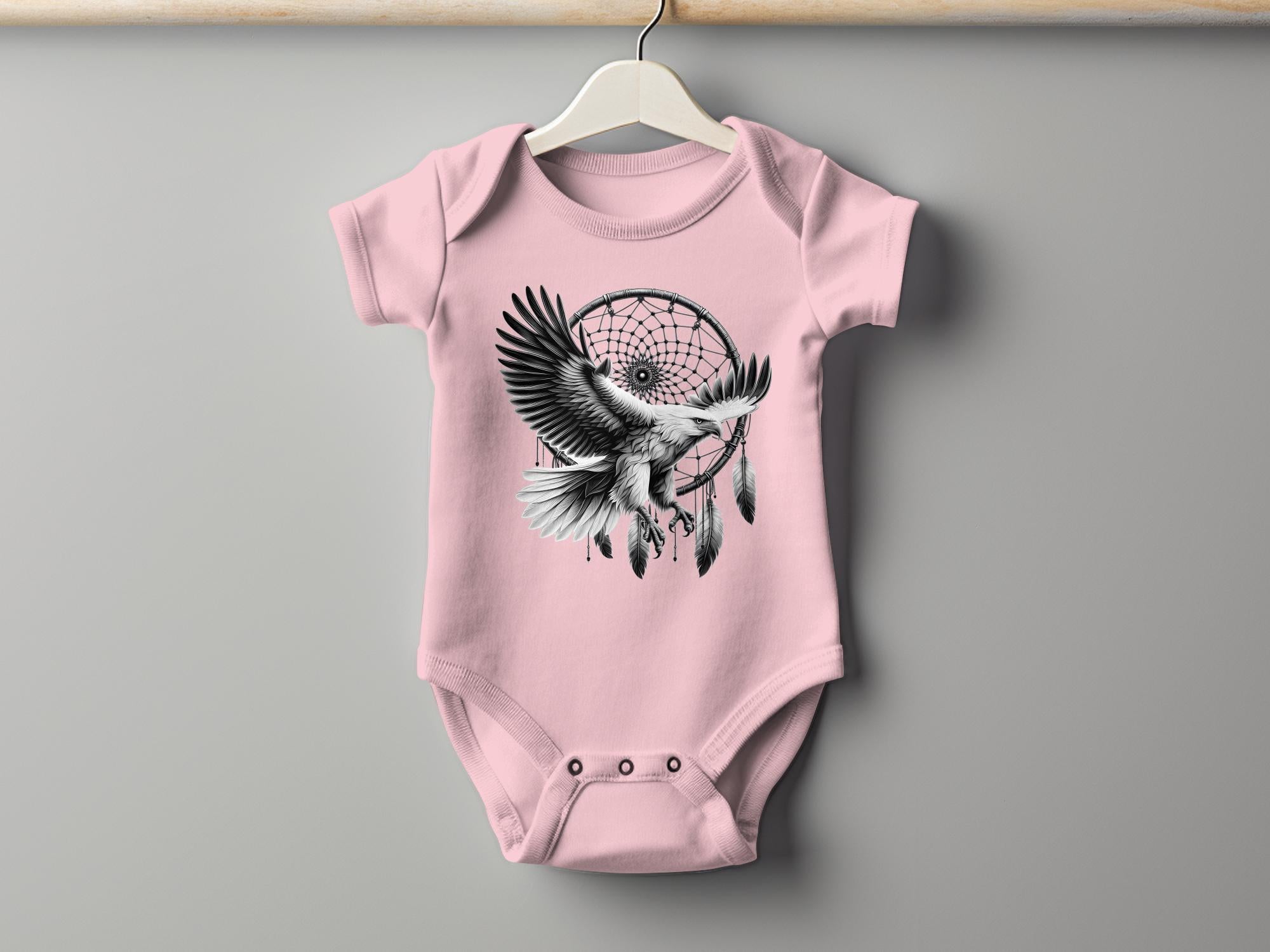 Dreamcatcher Eagle - Coloured Toddler Bodysuit Realistic Native American Talisman Unisex Mythology Tee Graphic Design