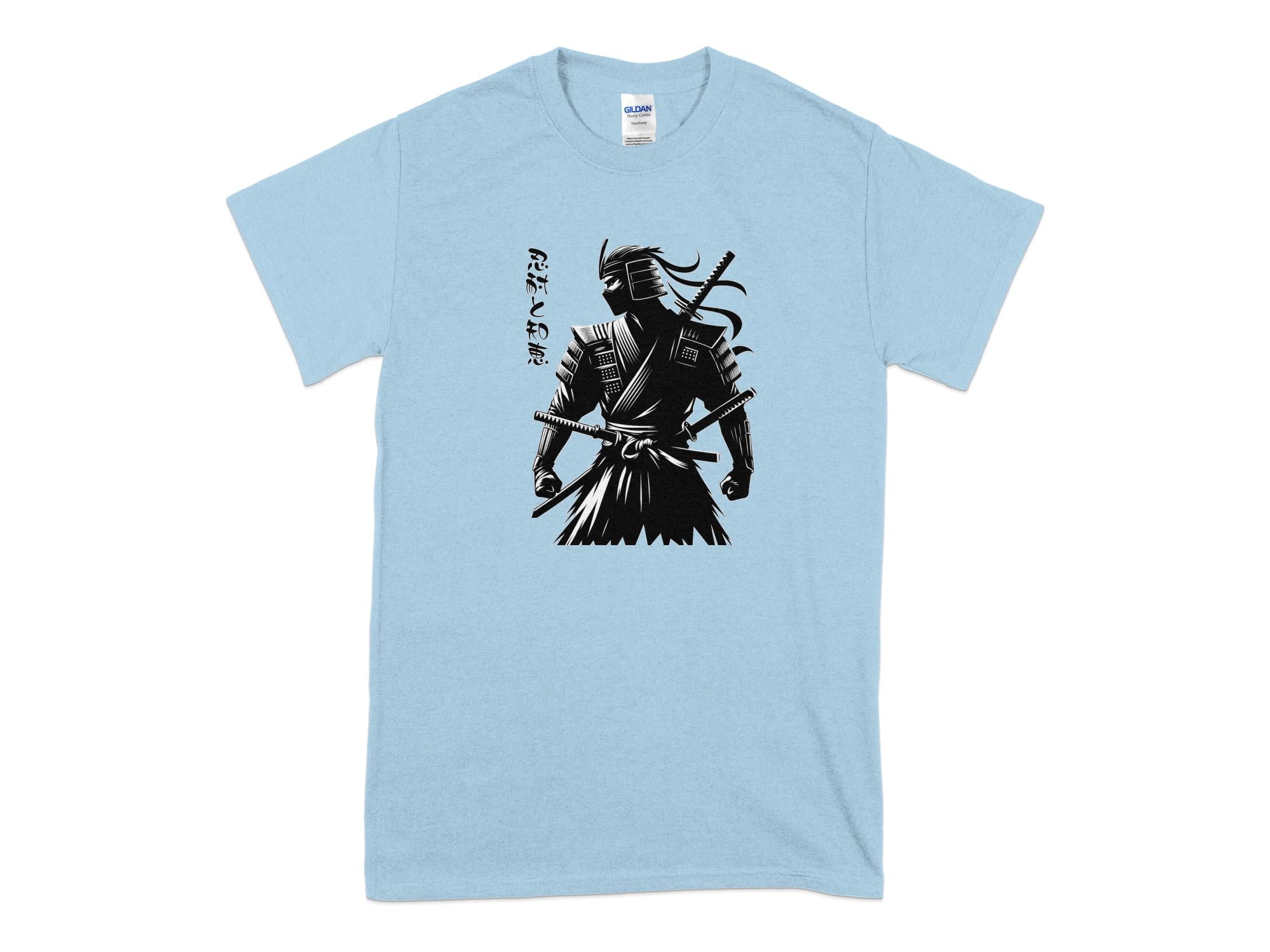 Samurai Ninja - Coloured Gildan T-Shirt Japanese Talisman Unisex Cultural Symbolic Graphic Design