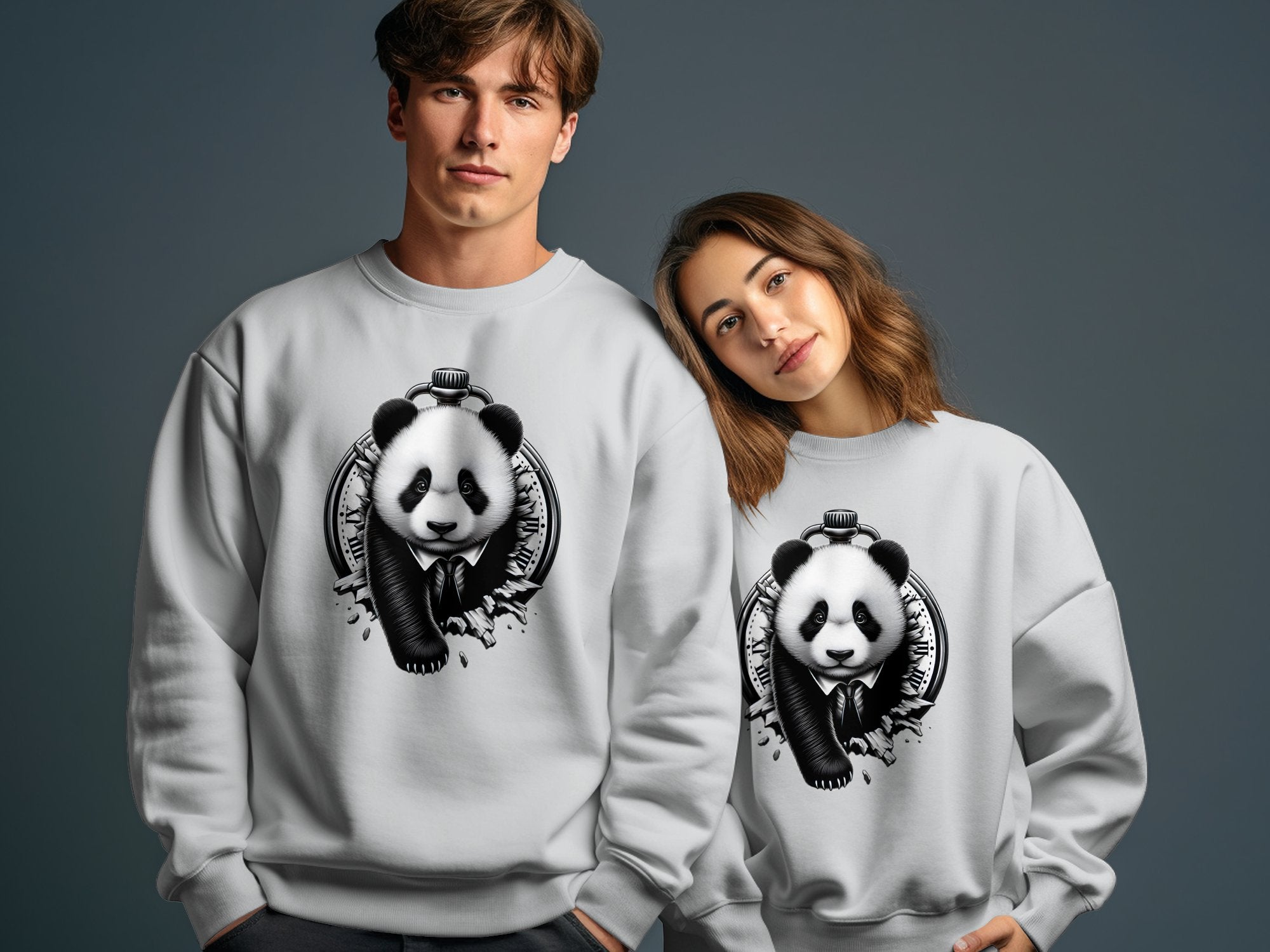 Panda - Coloured Gildan Sweatshirt Realistic Animal Talisman Unisex Cute Tee Graphic Design