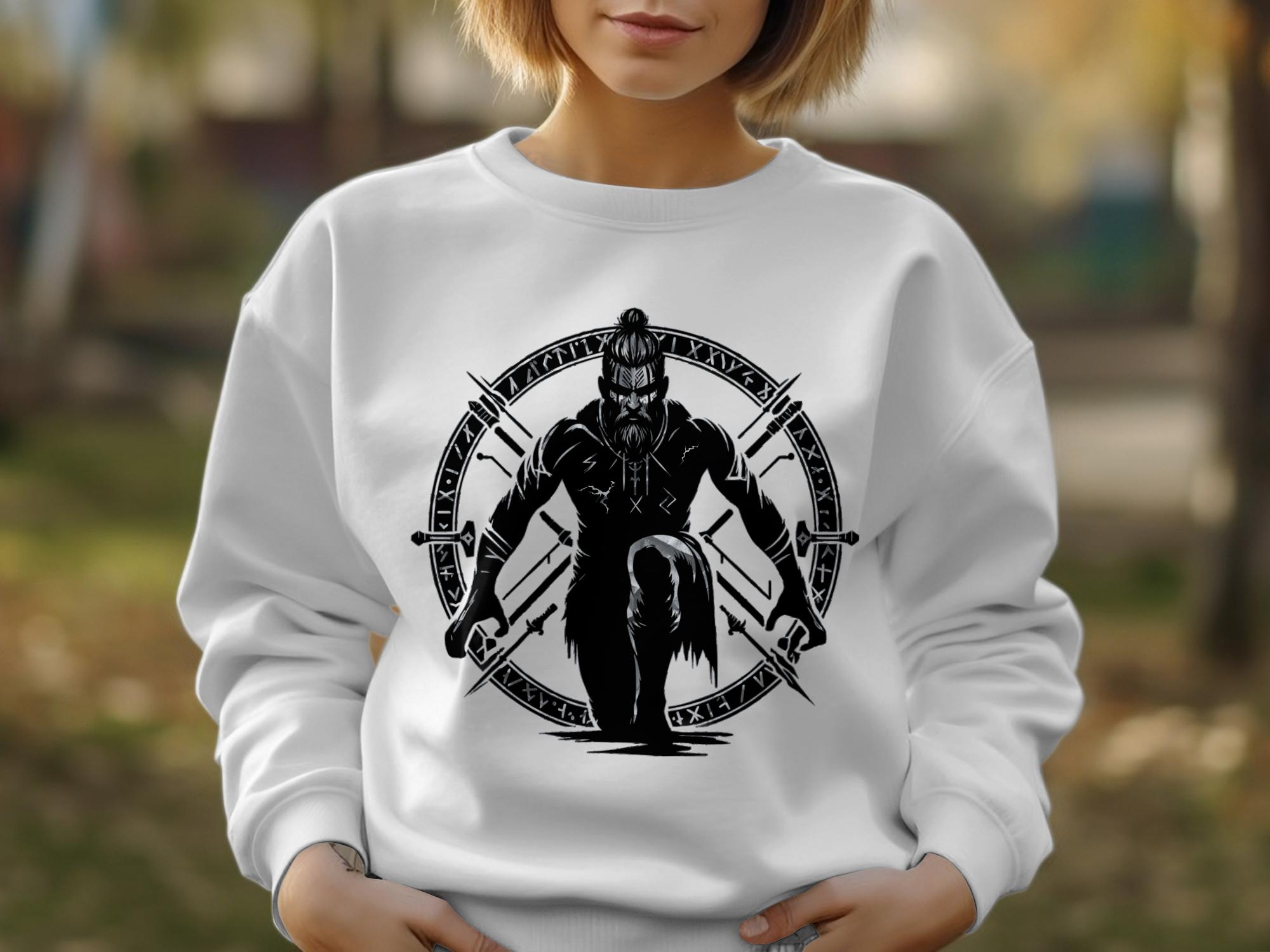 Viking Watchman - Coloured Gildan Sweatshirt Norse Talisman Men Women Unisex Valhalla Tee