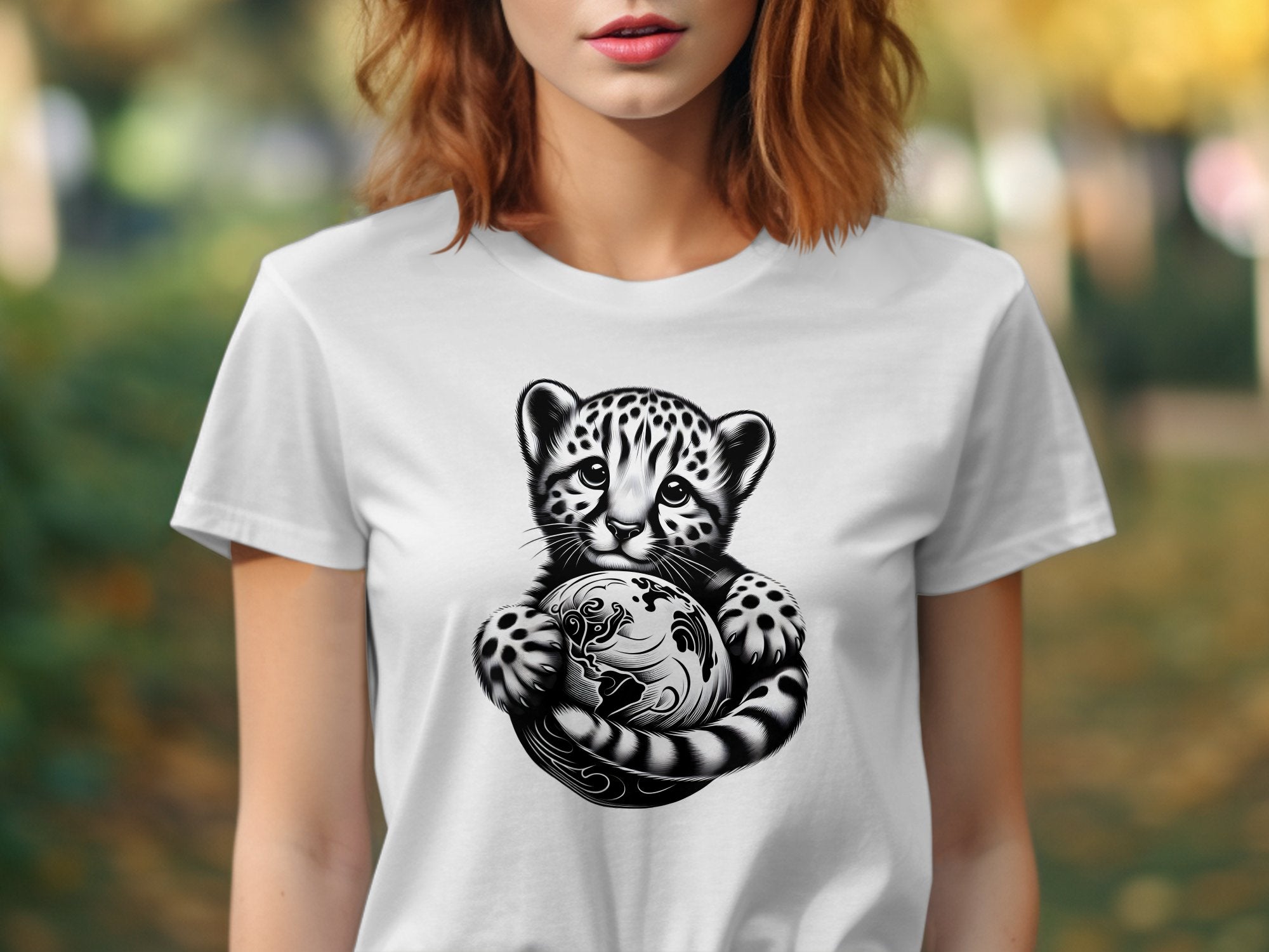 Cheetah World - Coloured Gildan T-Shirt Realistic Animal Talisman Unisex Cute Tee Graphic Design