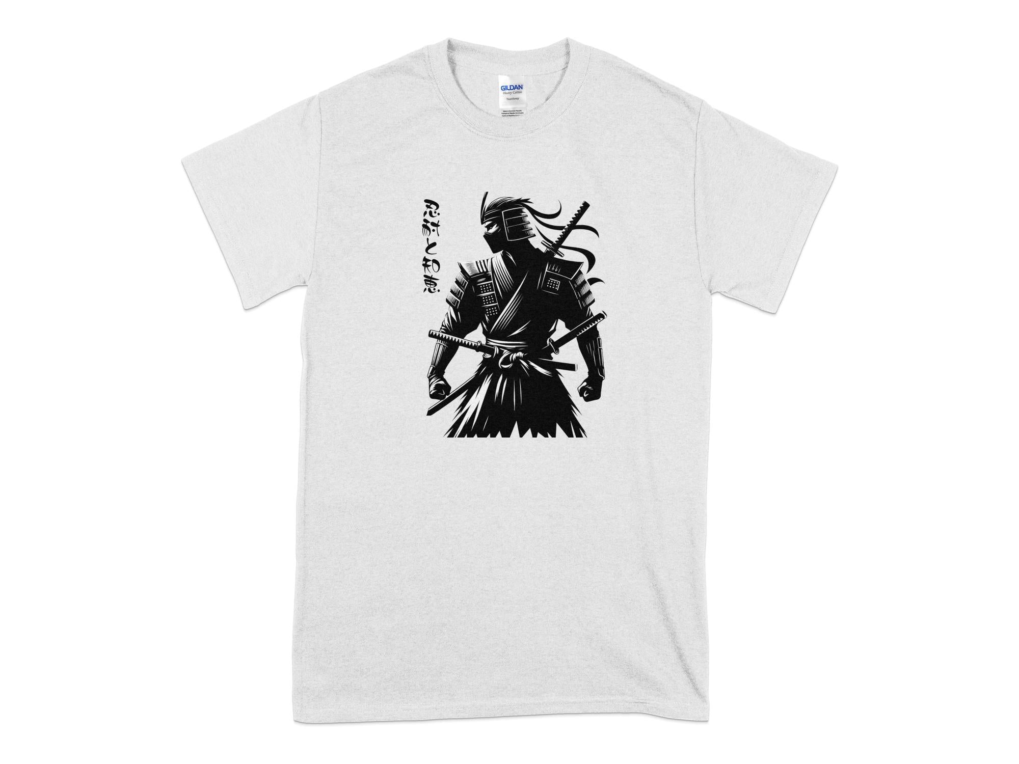 Samurai Ninja - Coloured Gildan T-Shirt Japanese Talisman Unisex Cultural Symbolic Graphic Design