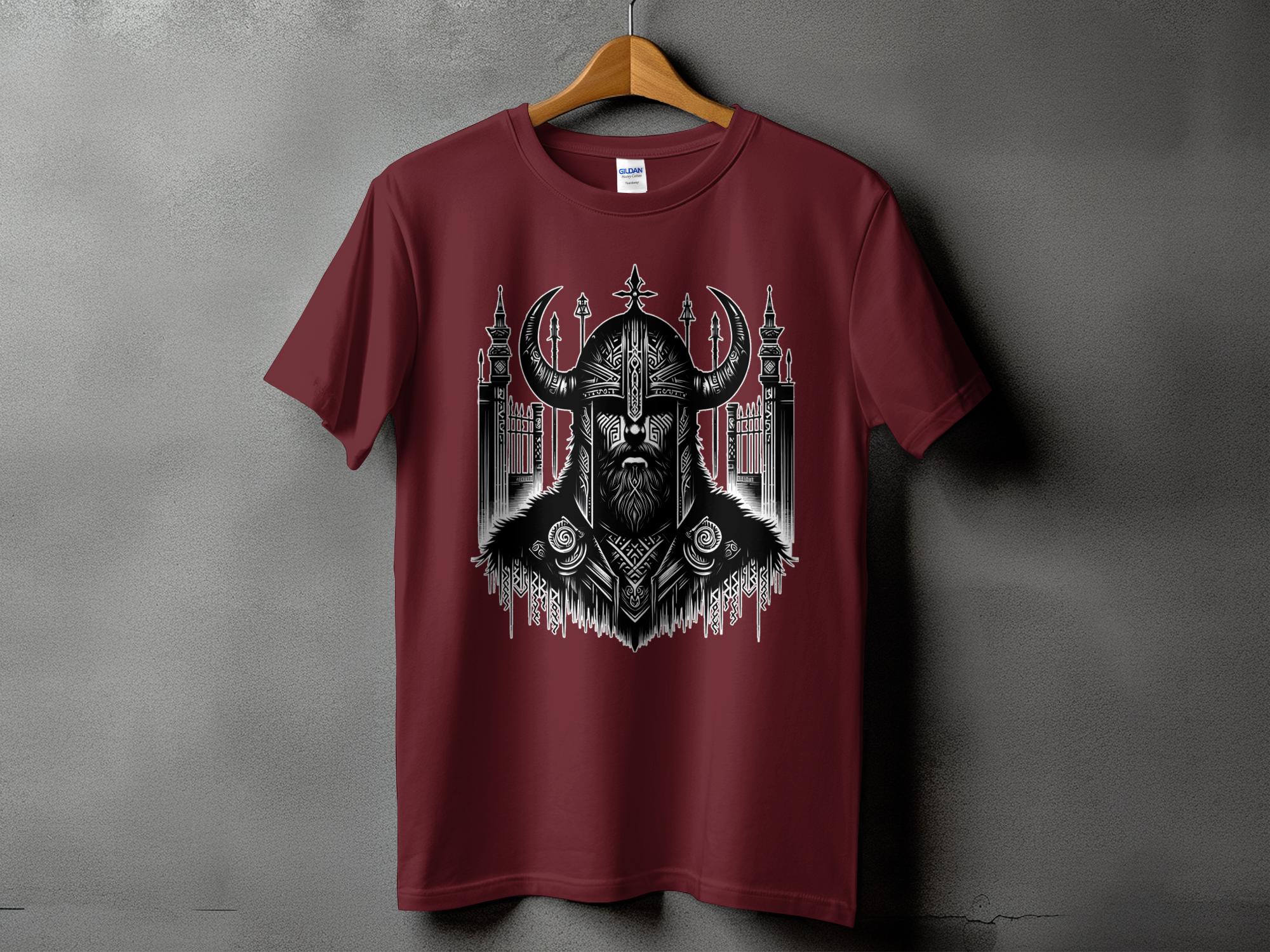 Viking Resolve - Coloured Gildan T Shirt Realistic Norse Talisman Men Women Unisex Valhalla Tee Graphic Design